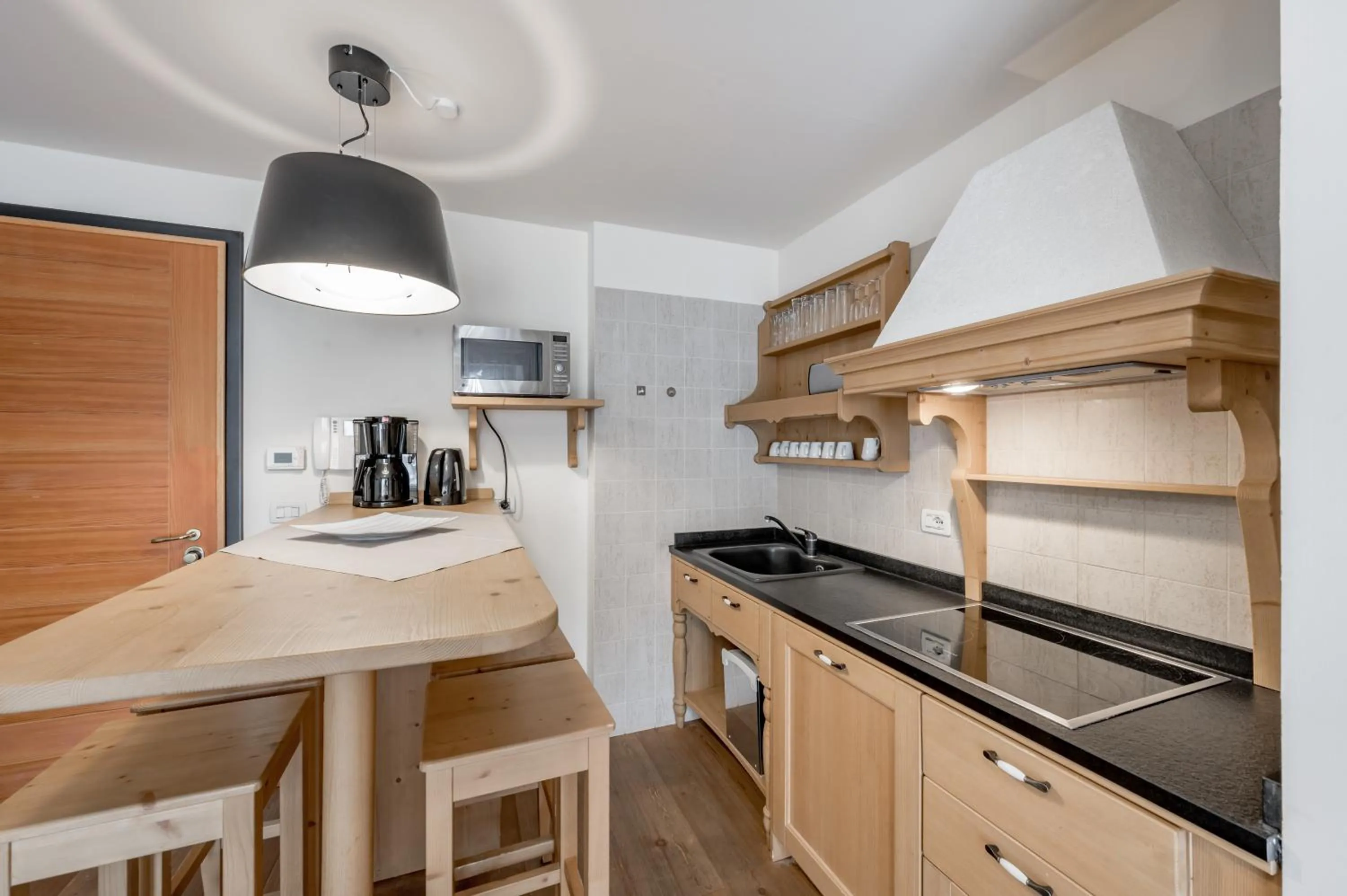 Kitchen or kitchenette in Apartment Torri di Seefeld