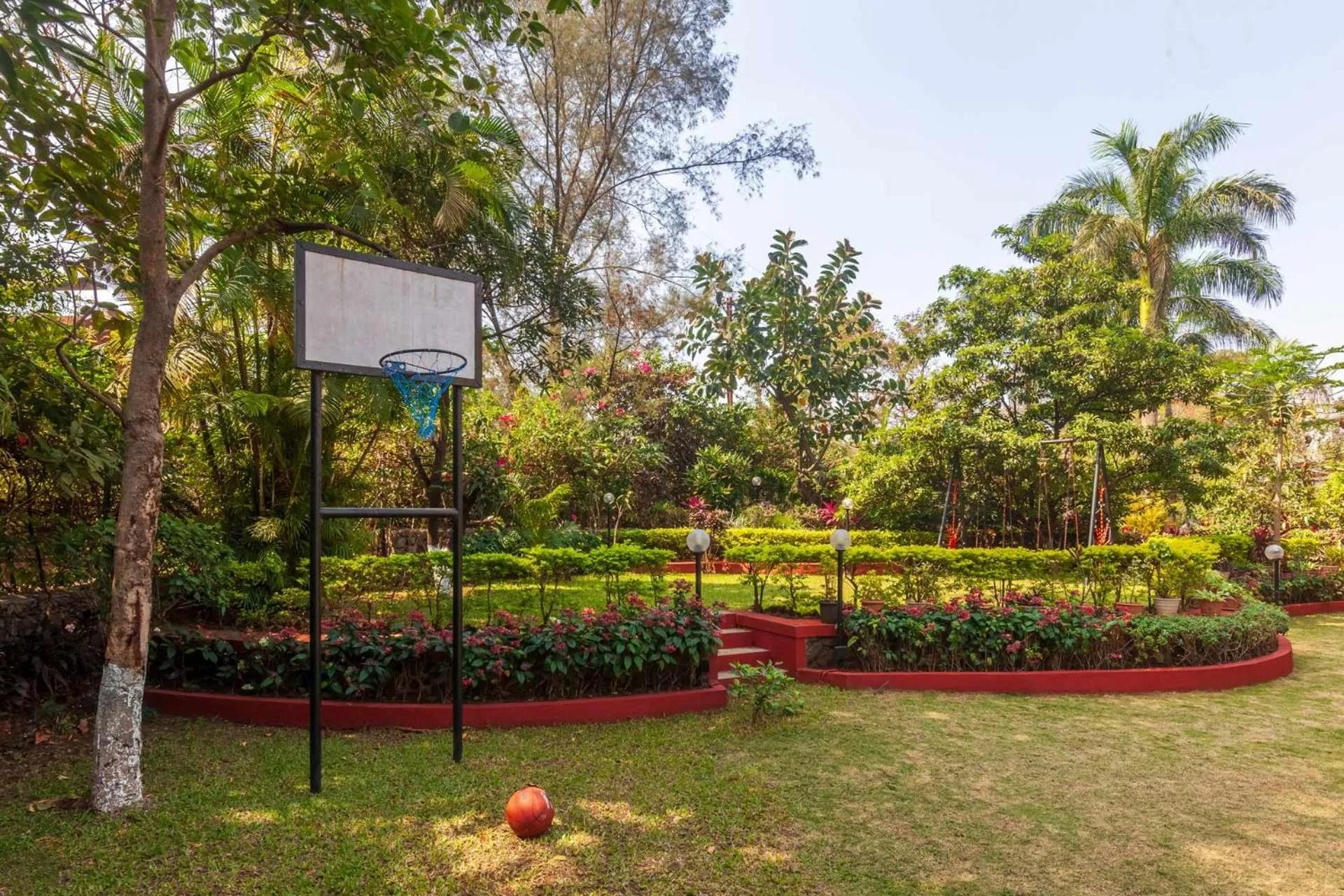 Garden in StayVista's Valencia Villa with Gazebo and Indoor Games