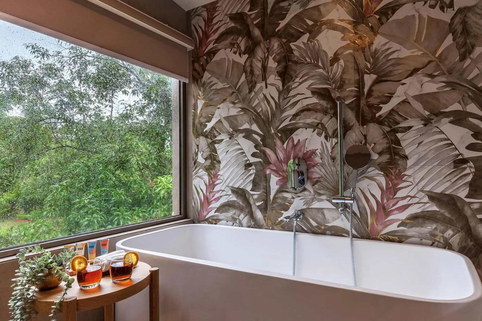 Bathroom in StayVista's Valencia Villa with Gazebo and Indoor Games
