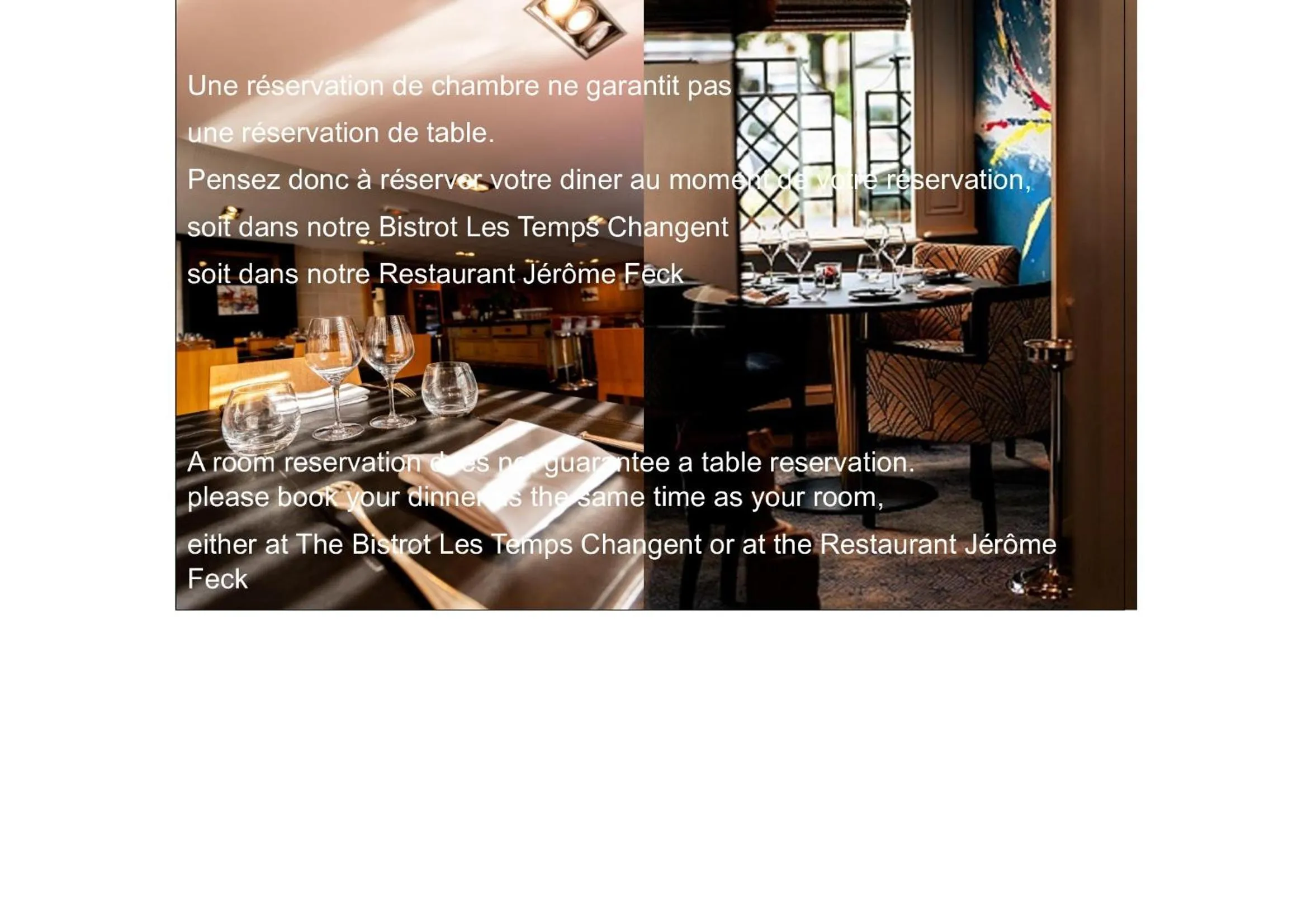 Restaurant/places to eat in Hotel d'Angleterre