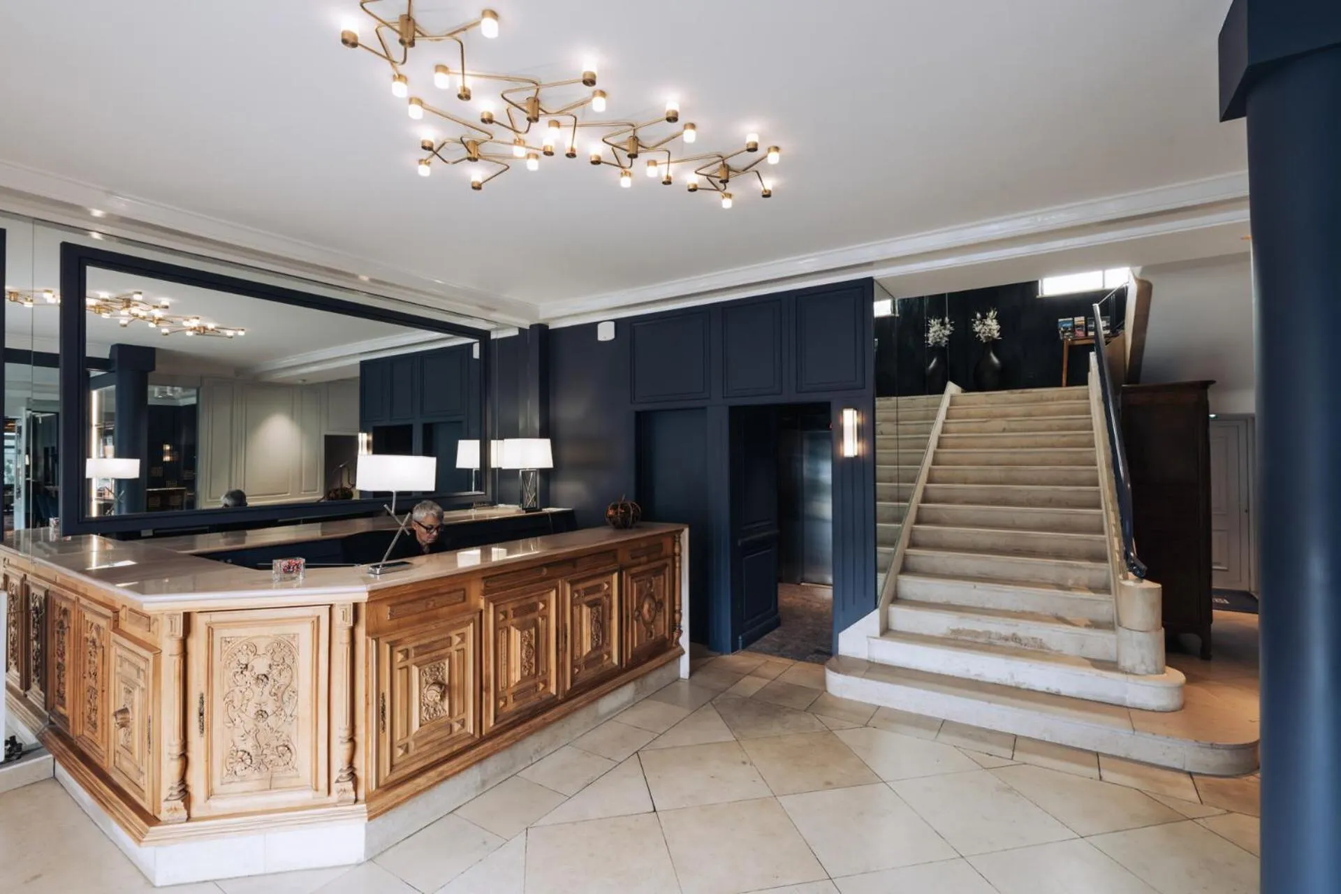 Lobby or reception in Hotel d'Angleterre