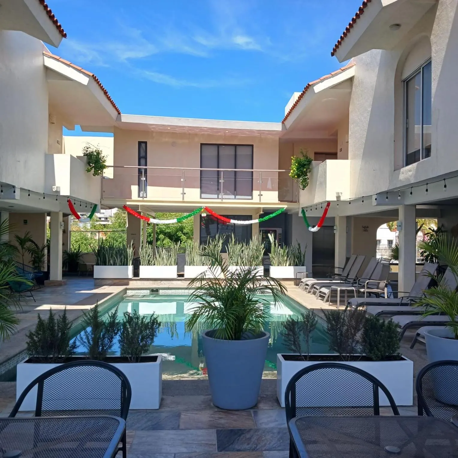 Pool view in Suites Las Palmas
