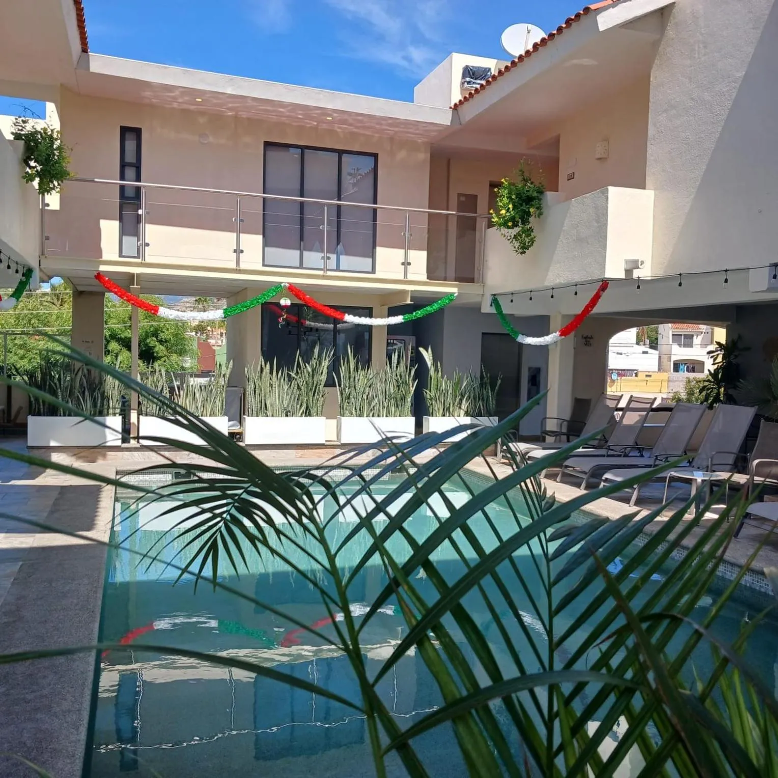 Pool view in Suites Las Palmas