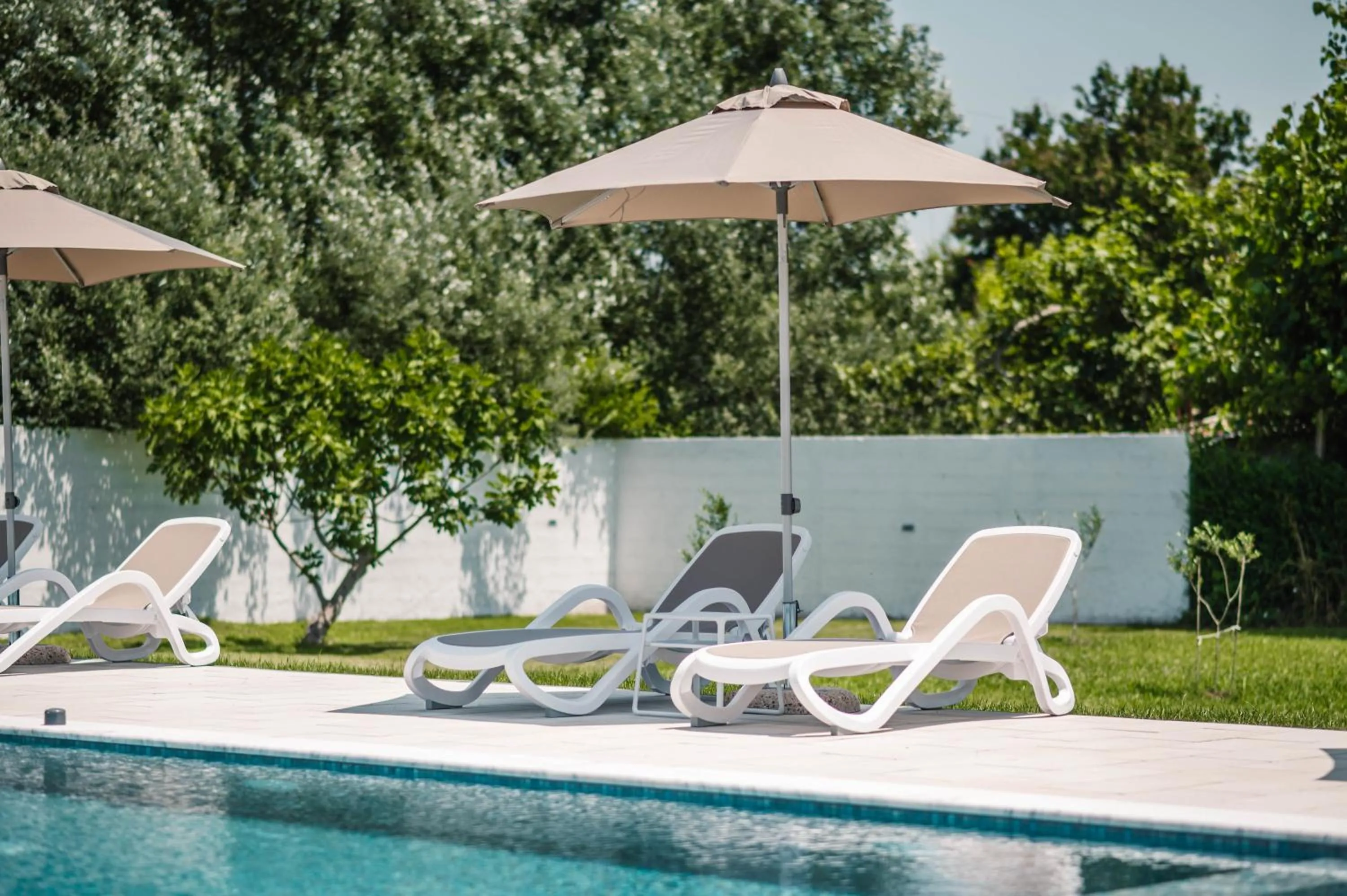 Pool view in Apartments Antique