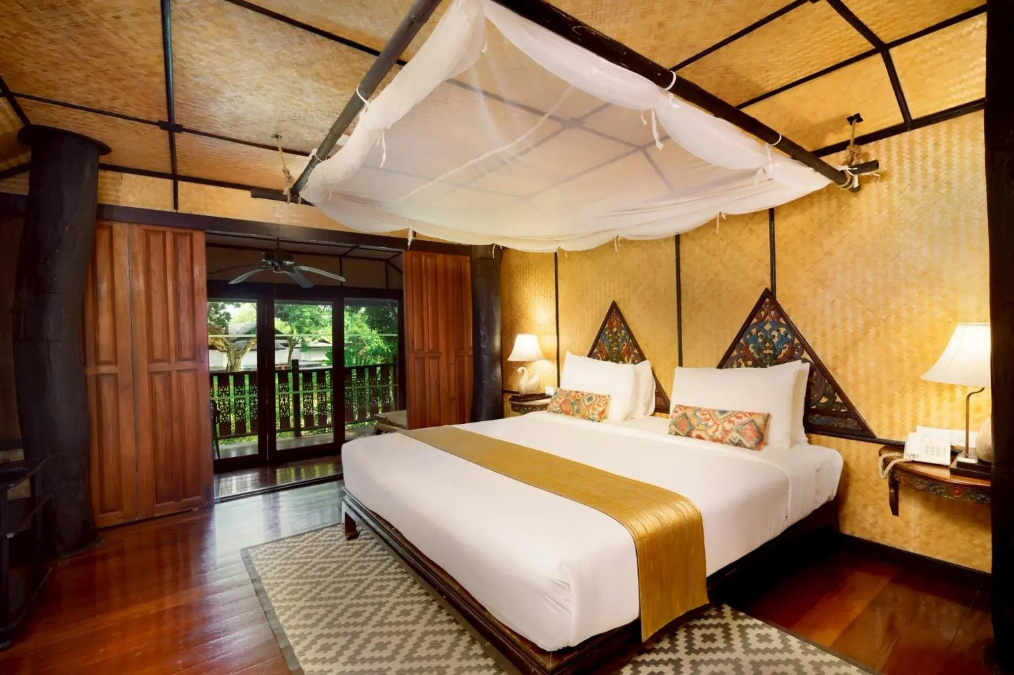 View (from property/room), Bed in Lampang River Lodge View (from property/room), Bed in Lampang River Lodge