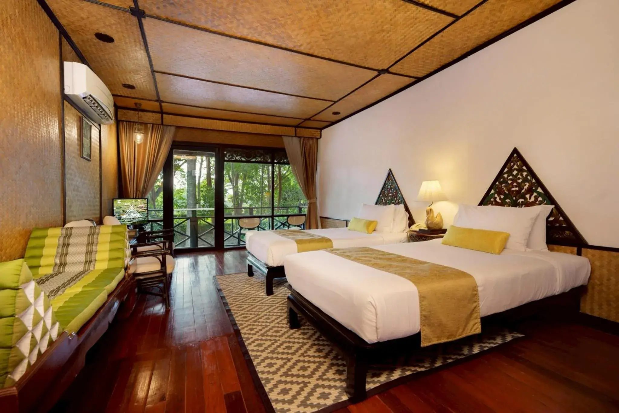 View (from property/room), Bed in Lampang River Lodge View (from property/room), Bed in Lampang River Lodge