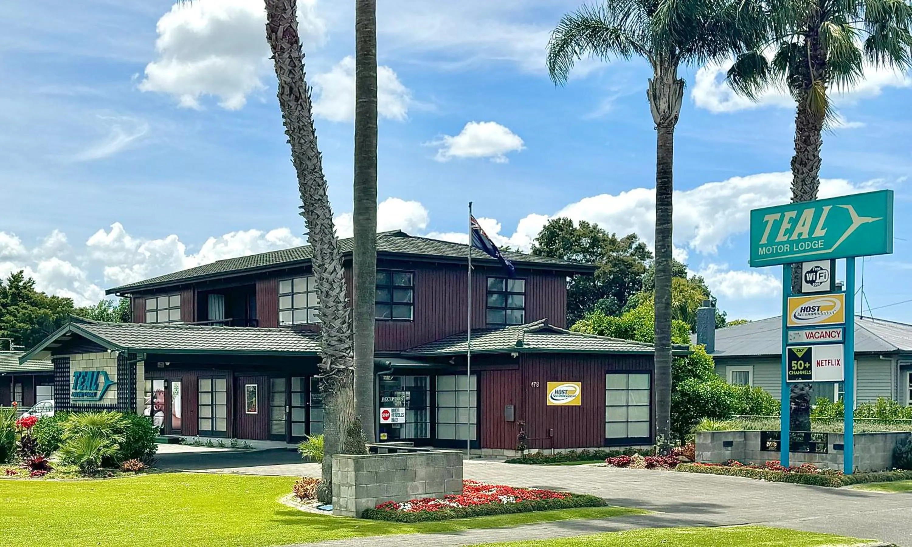 Property building in Teal Motor Lodge