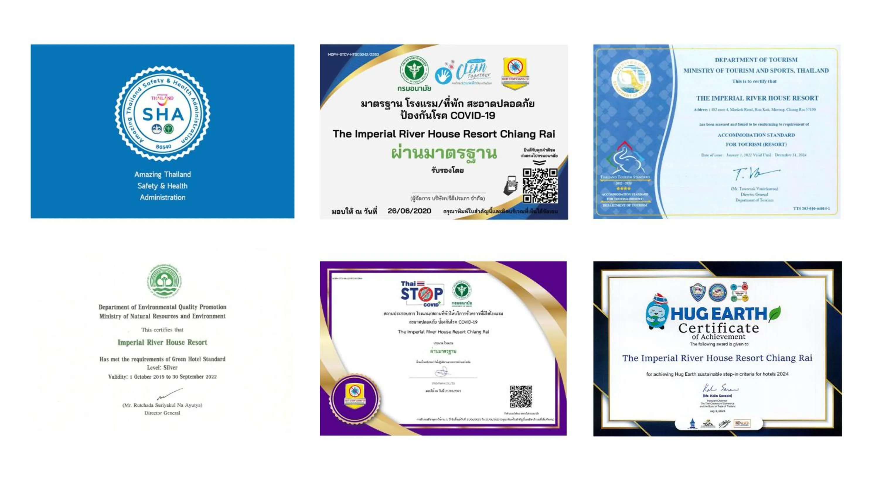 Certificate/Award in The Imperial River House Resort, Chiang Rai