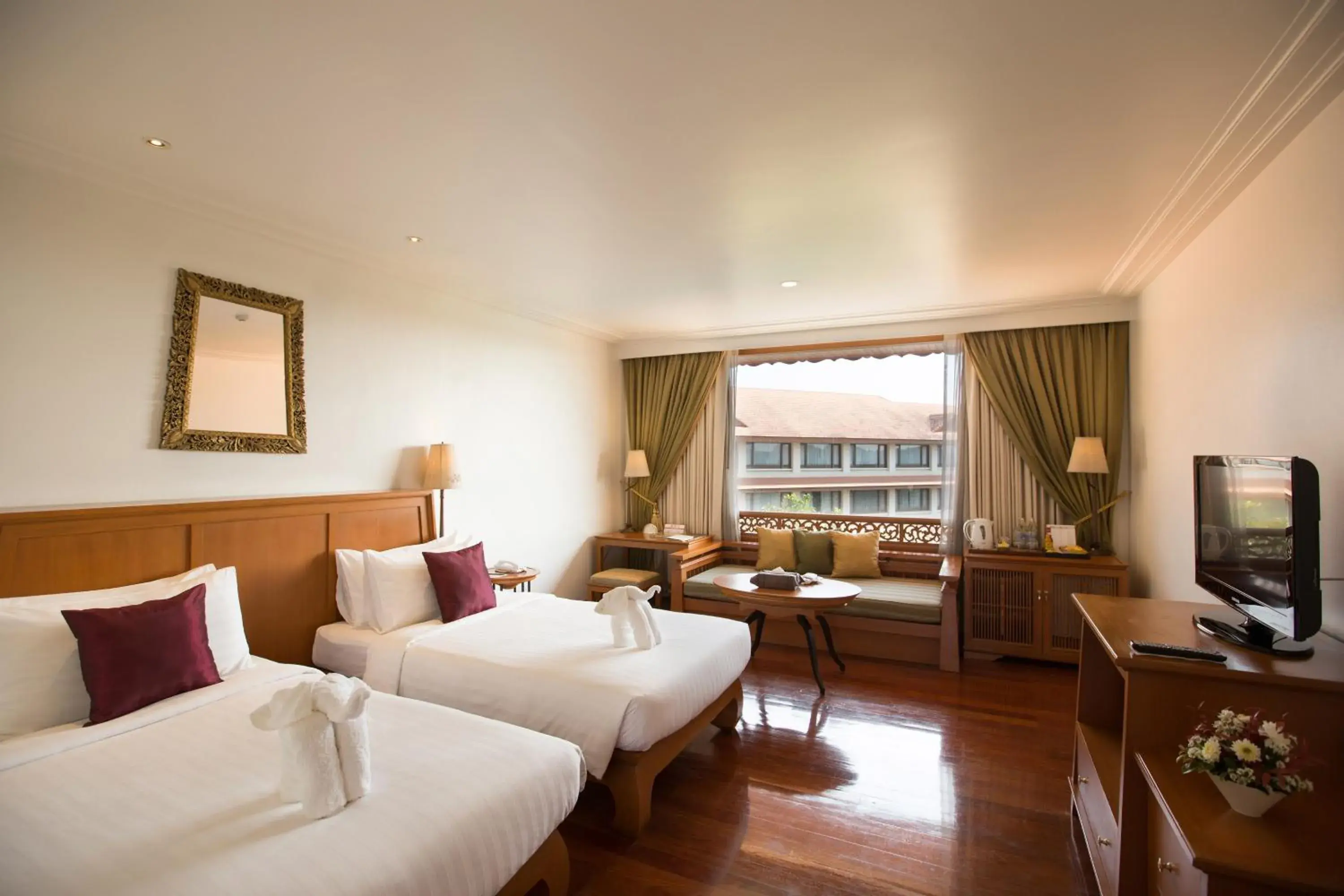 TV and multimedia, Bed in The Imperial River House Resort, Chiang Rai TV and multimedia, Bed in The Imperial River House Resort, Chiang Rai