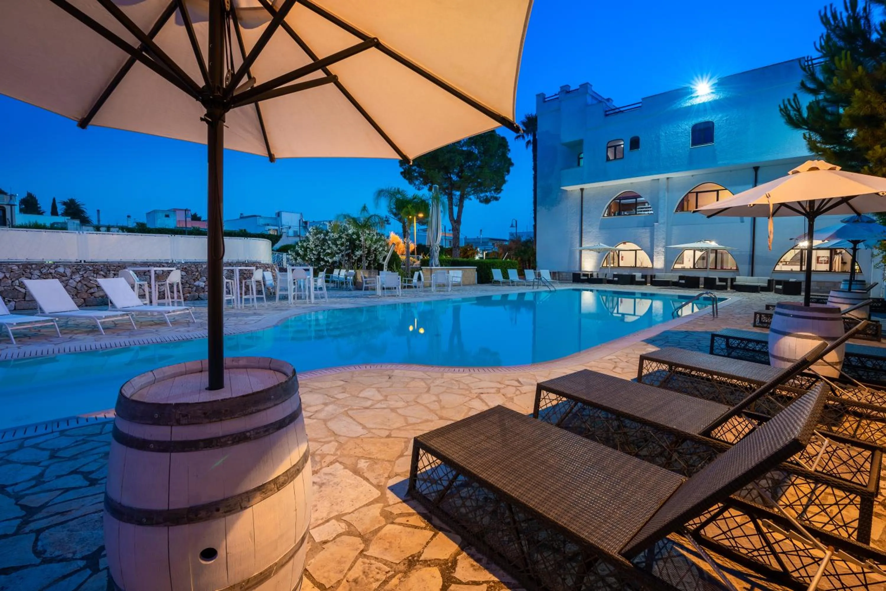 Patio in Leone de Castris Wine Hotel