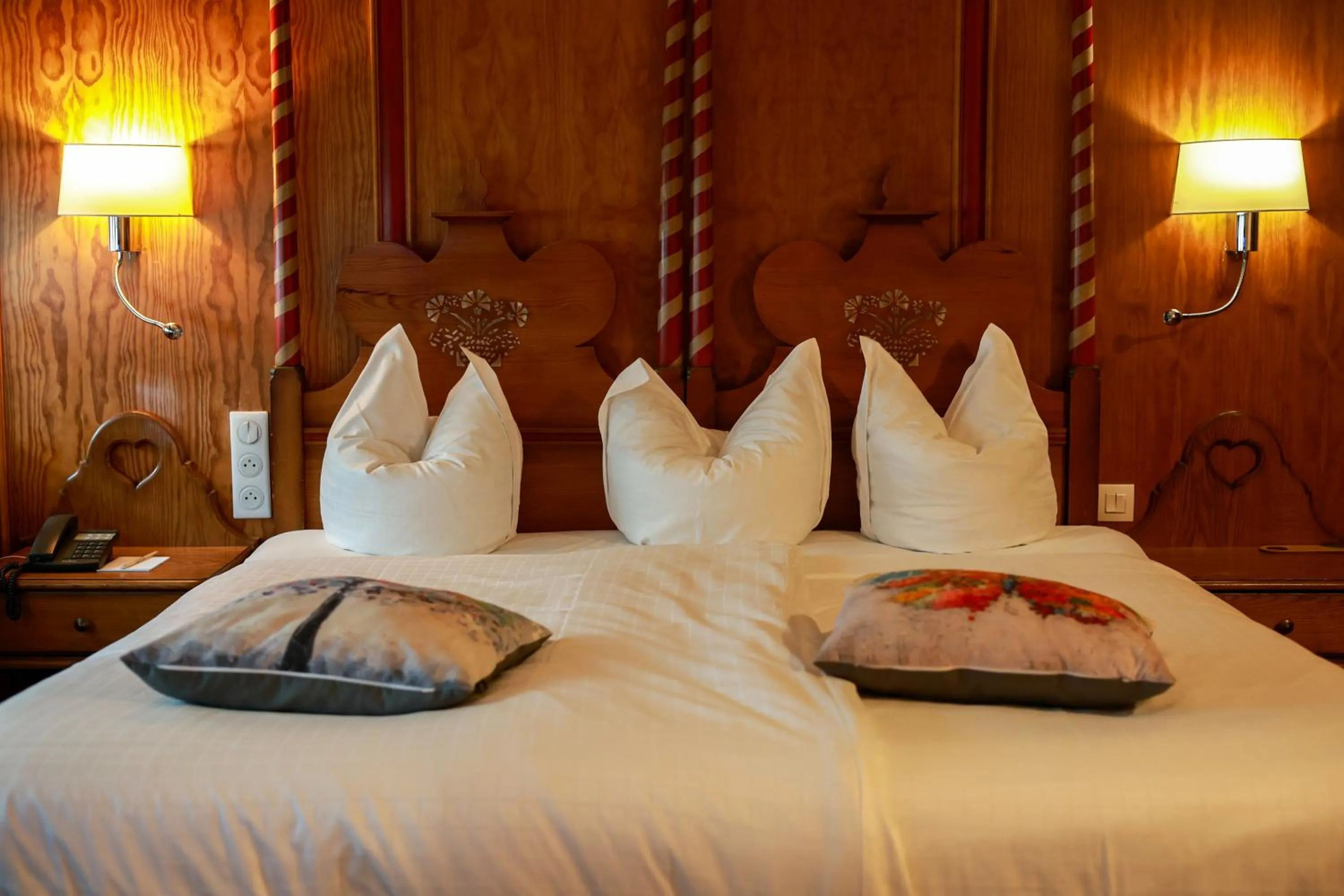Bed in Hotel - Restaurant Le Cerf & Spa