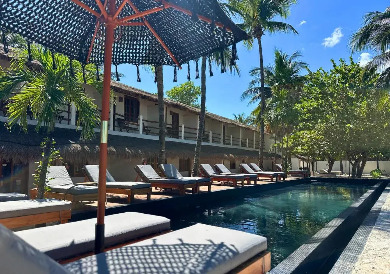 Swimming pool in Amaite Holbox - Oceanfront Hotel Swimming pool in Amaite Holbox - Oceanfront Hotel
