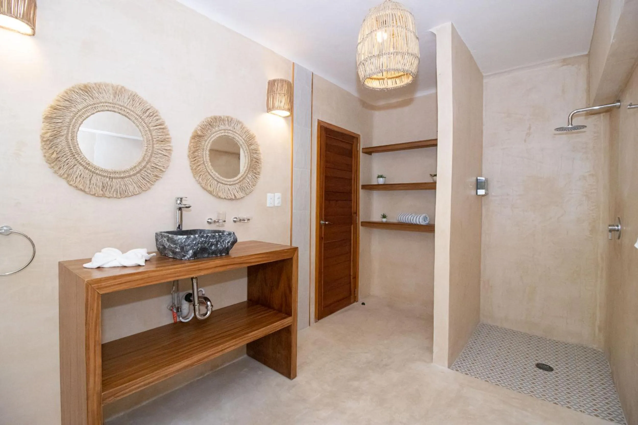 Bathroom in Amaite Holbox - Oceanfront Hotel