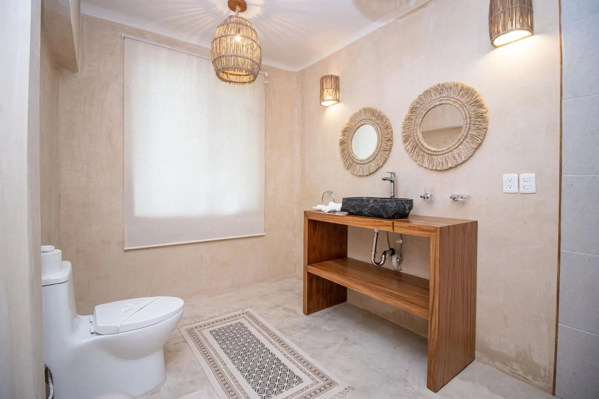 Bathroom in Amaite Holbox - Oceanfront Hotel