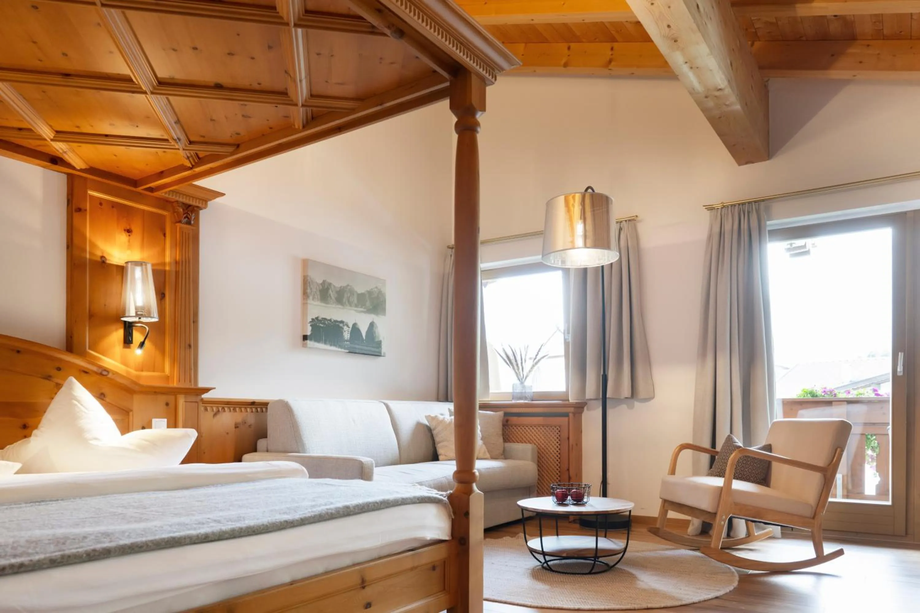 Bed in Hotel Stubaierhof