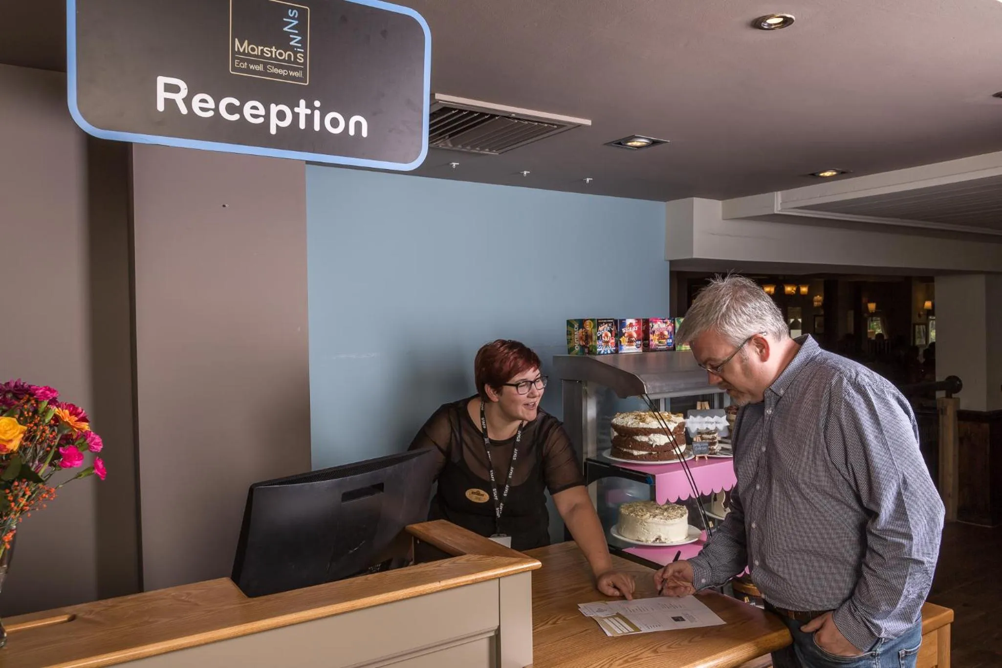 Lobby or reception in Spread Eagle, Gailey by Marston's Inns