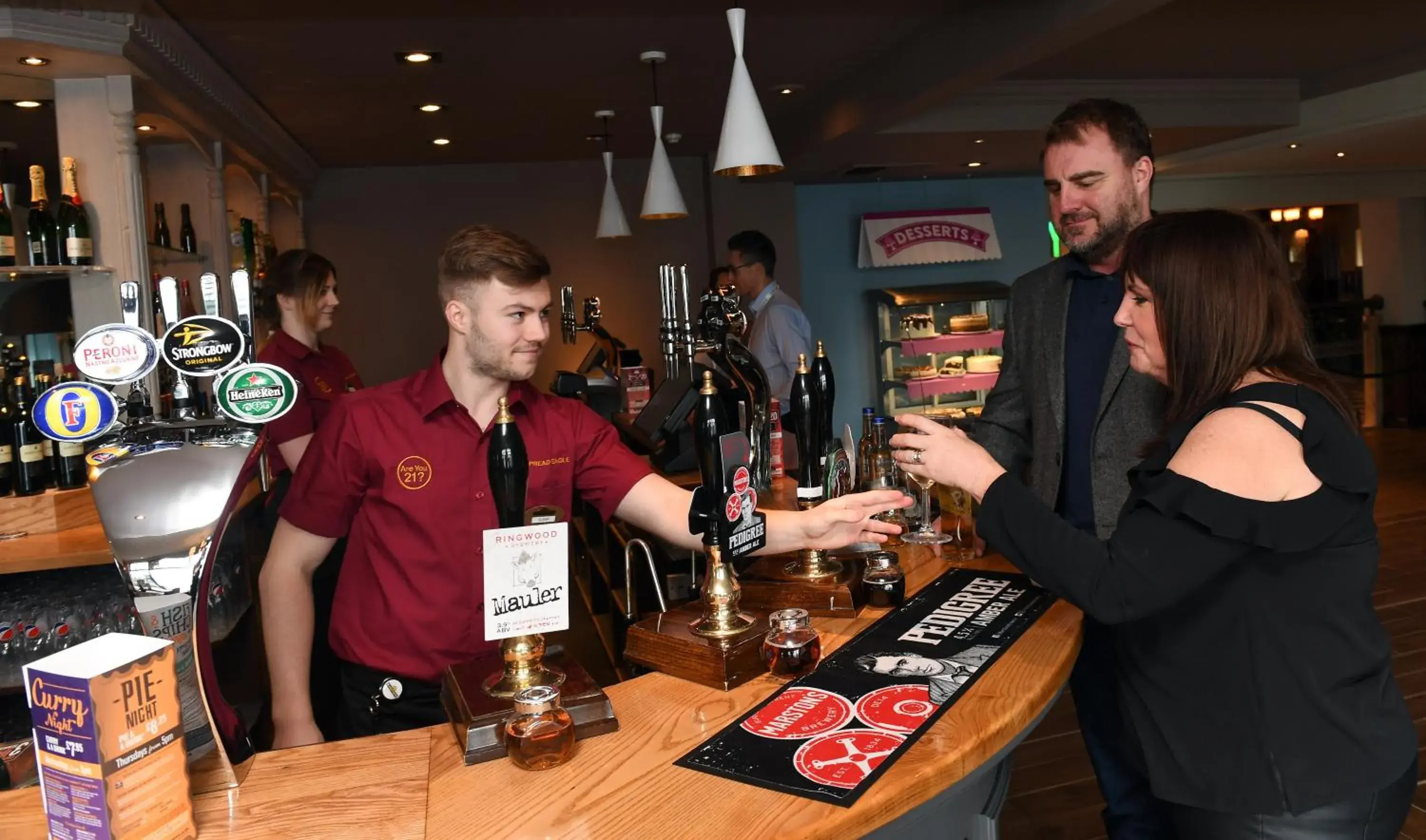 Lounge or bar in Spread Eagle, Gailey by Marston's Inns Lounge or bar in Spread Eagle, Gailey by Marston's Inns