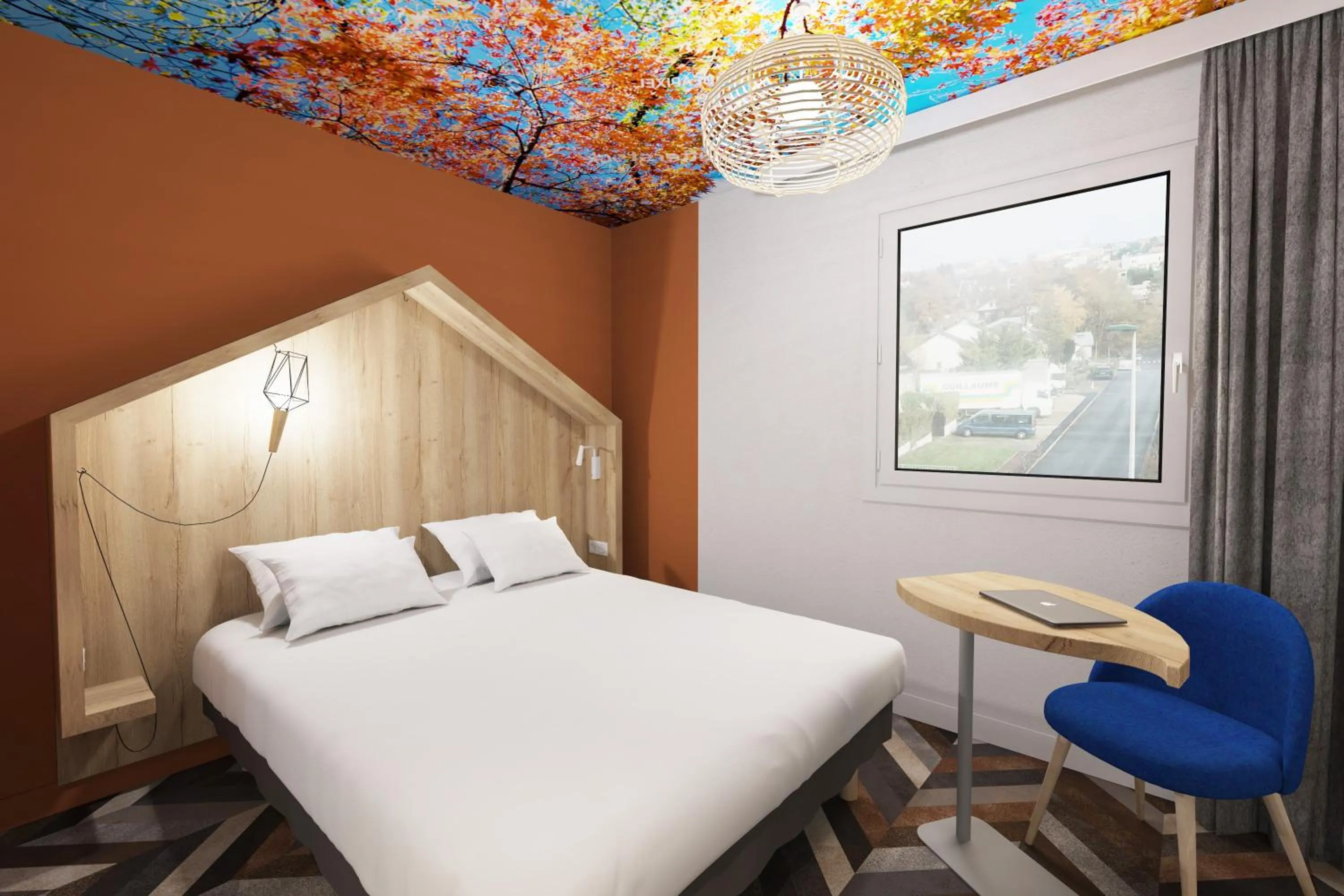 Bedroom, Bed in ibis Styles Chatenay Malabry Paris Sud