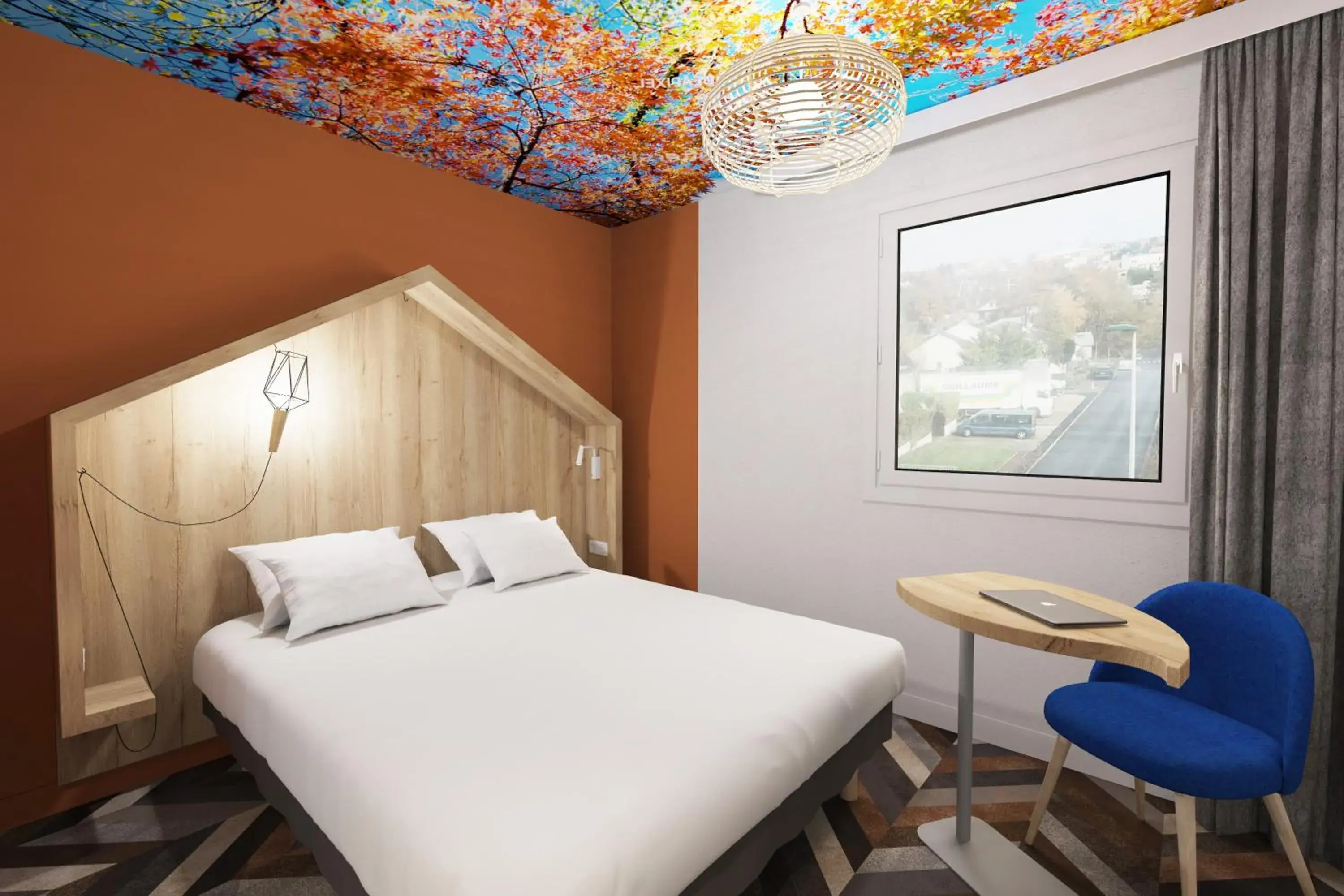 Bedroom, Bed in ibis Styles Chatenay Malabry Paris Sud Bedroom, Bed in ibis Styles Chatenay Malabry Paris Sud