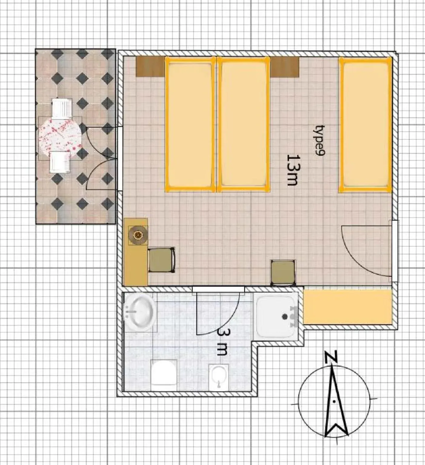 Photo of the whole room, Floor Plan in Hotel La Brezza