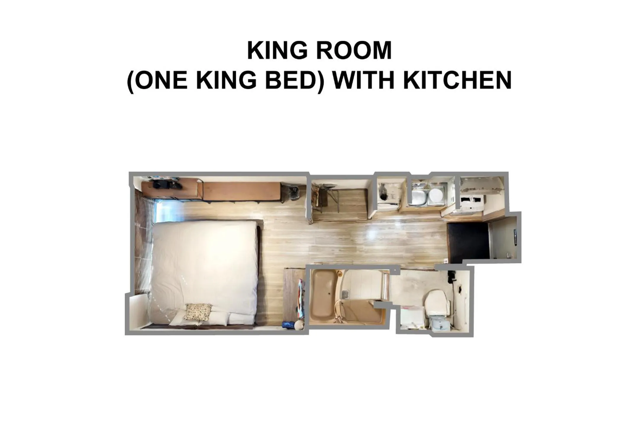 Floor plan, Bed in goom Hotel Nakasu