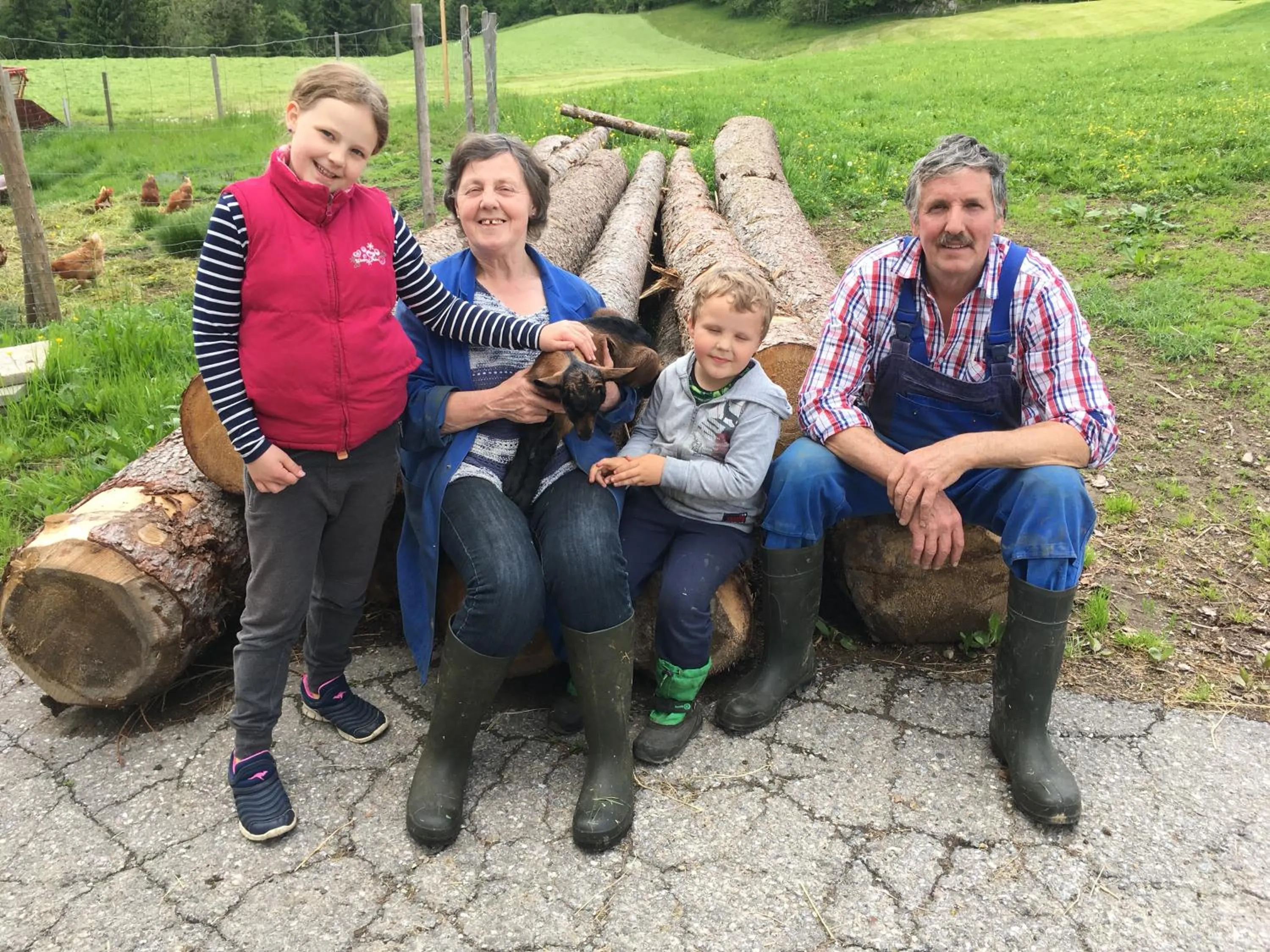 People in Bauernhof Bilgeri