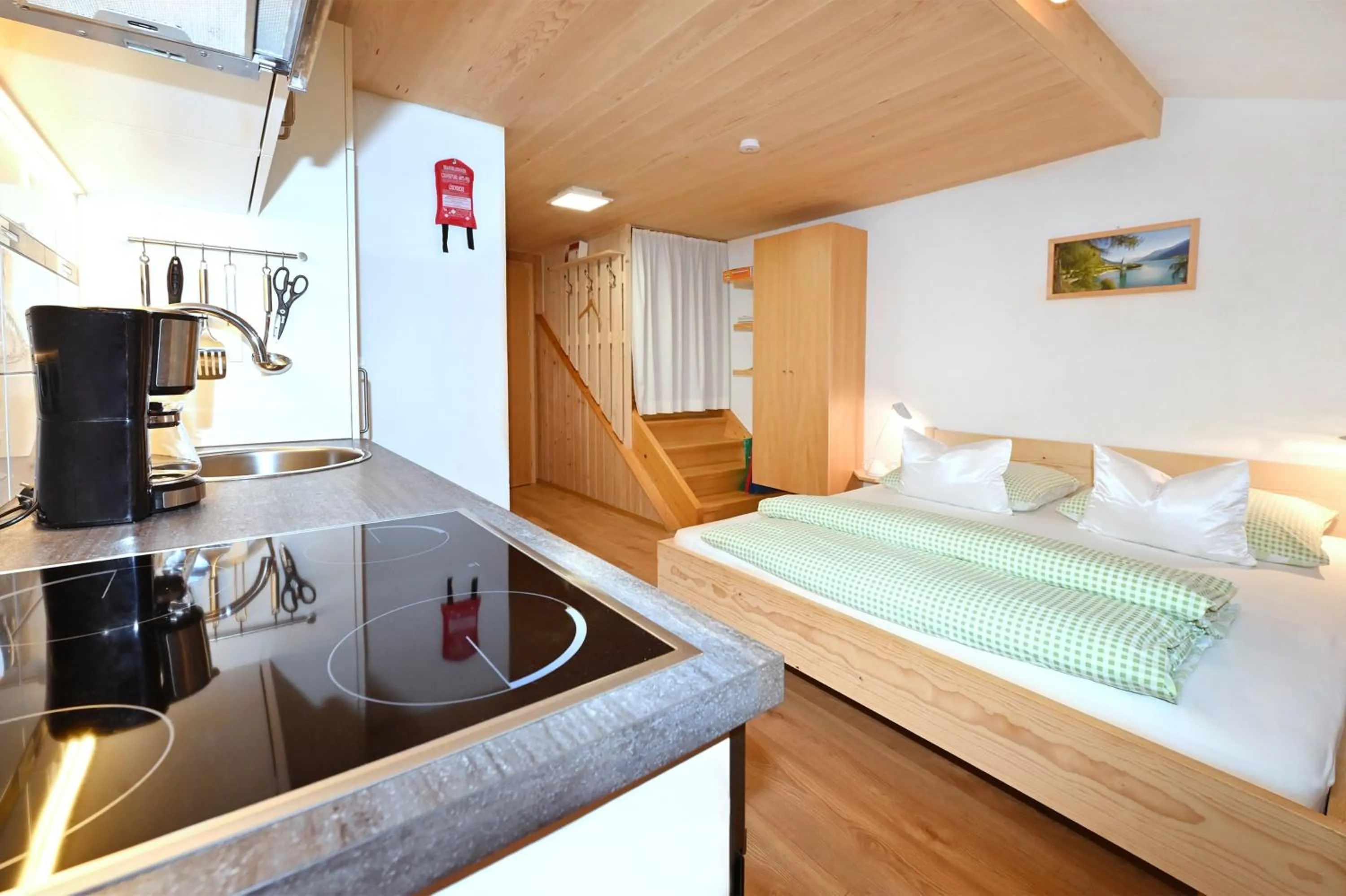 Kitchen or kitchenette, Bed in Bauernhof Bilgeri