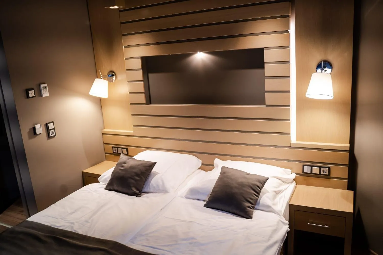 Bed in Zum grünen Baum Hotel Frankfurt Airport