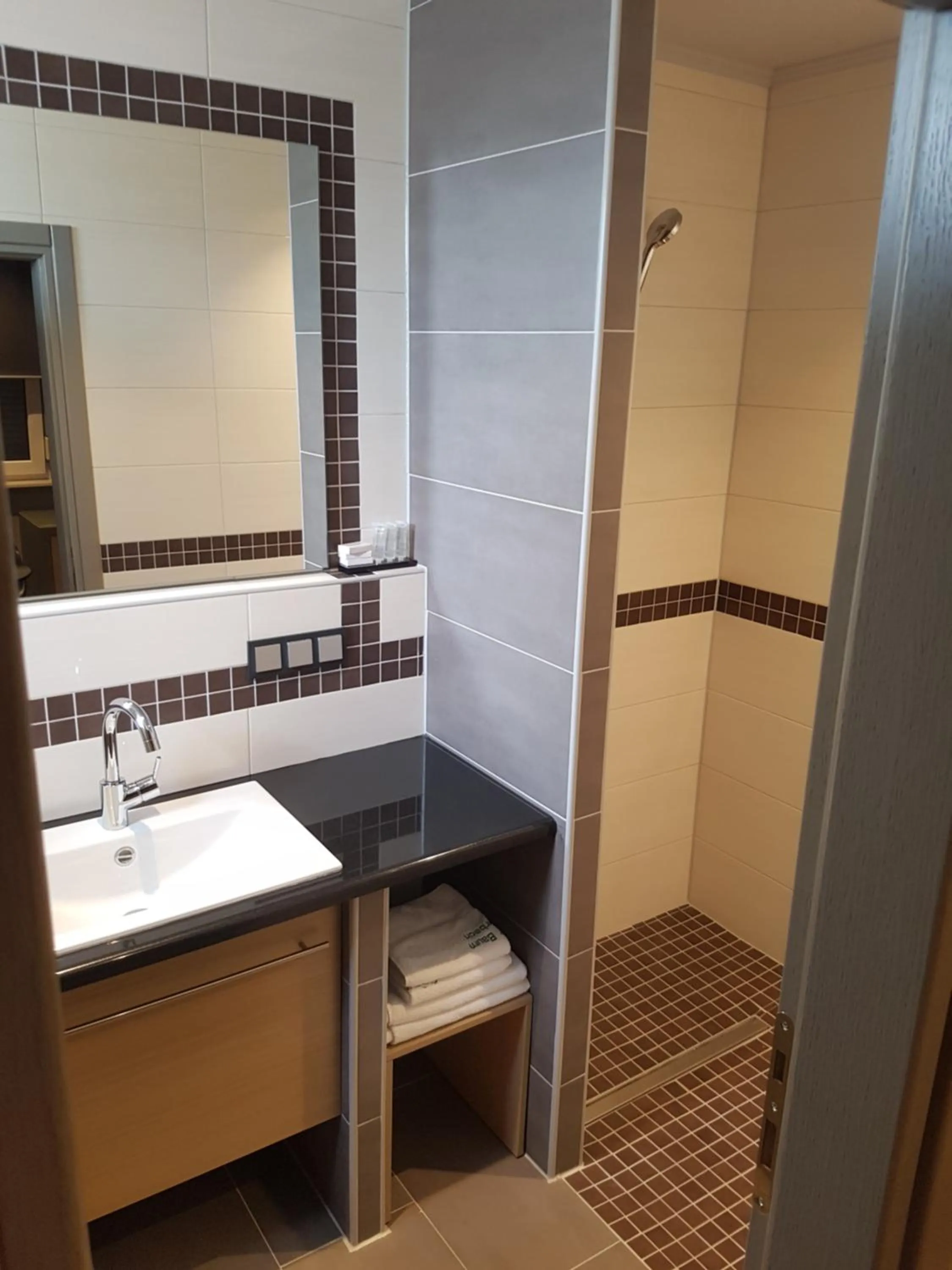 Shower in Zum grünen Baum Hotel Frankfurt Airport