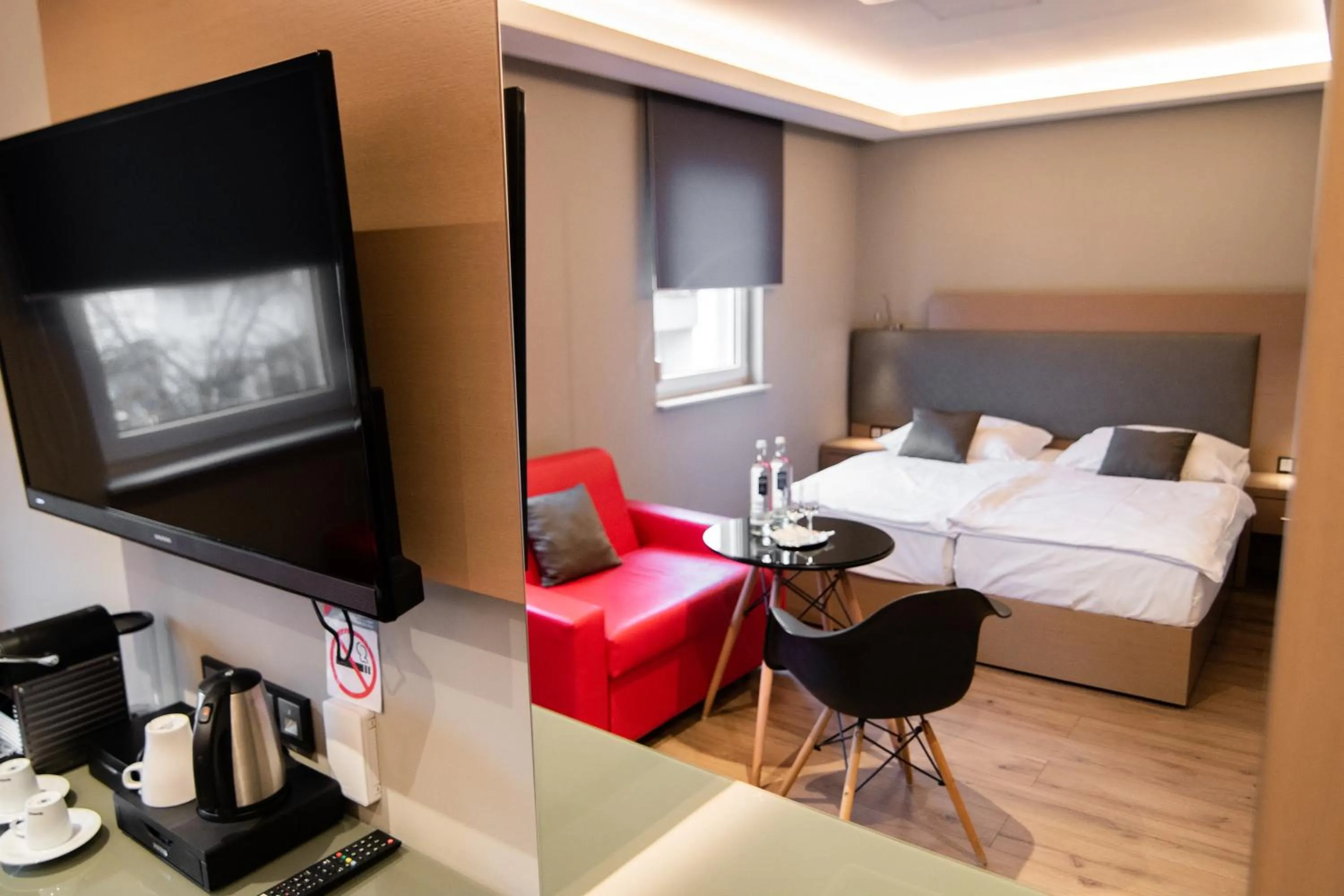 Bed in Zum grünen Baum Hotel Frankfurt Airport