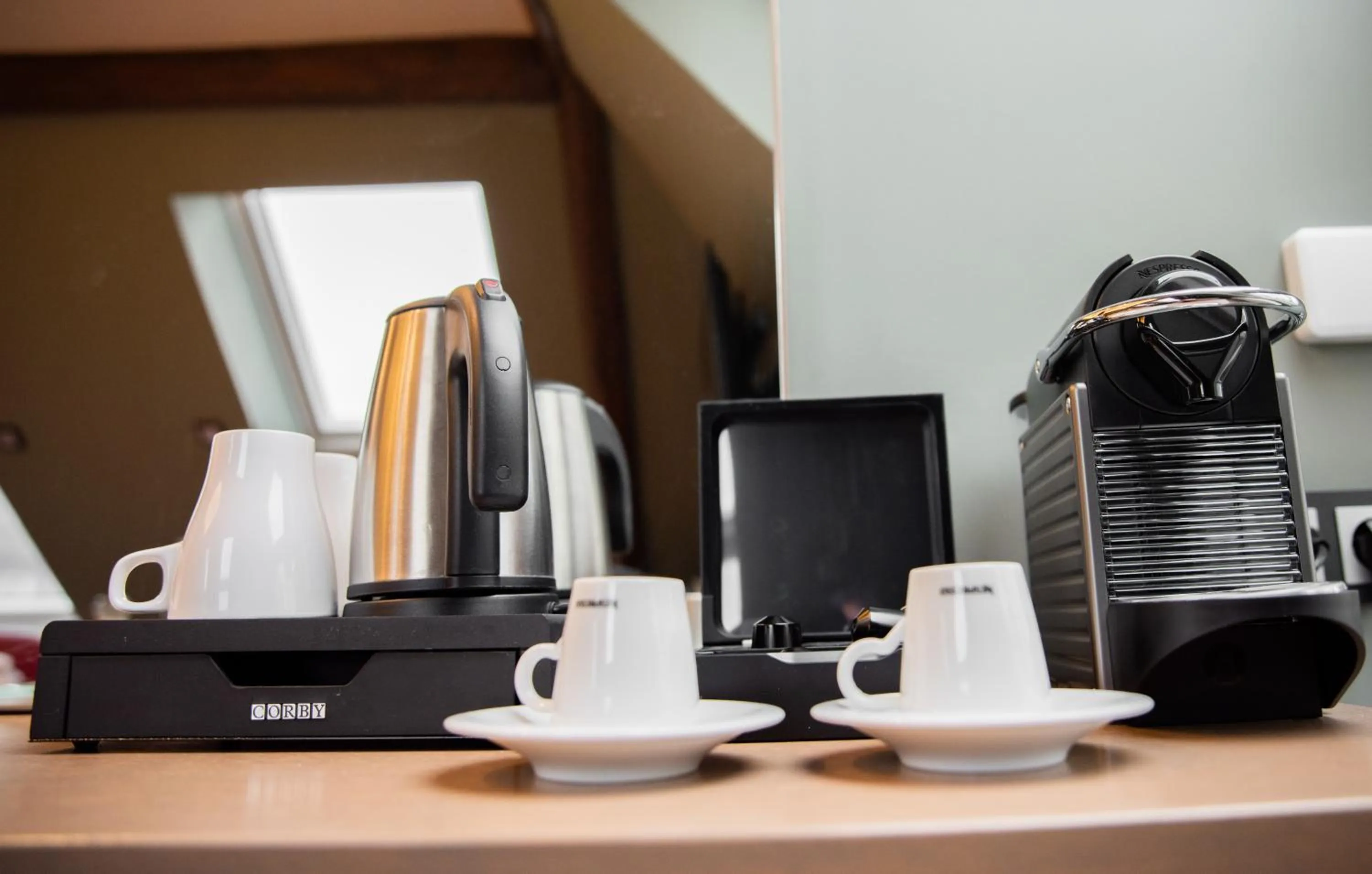 Coffee/tea facilities in Zum grünen Baum Hotel Frankfurt Airport