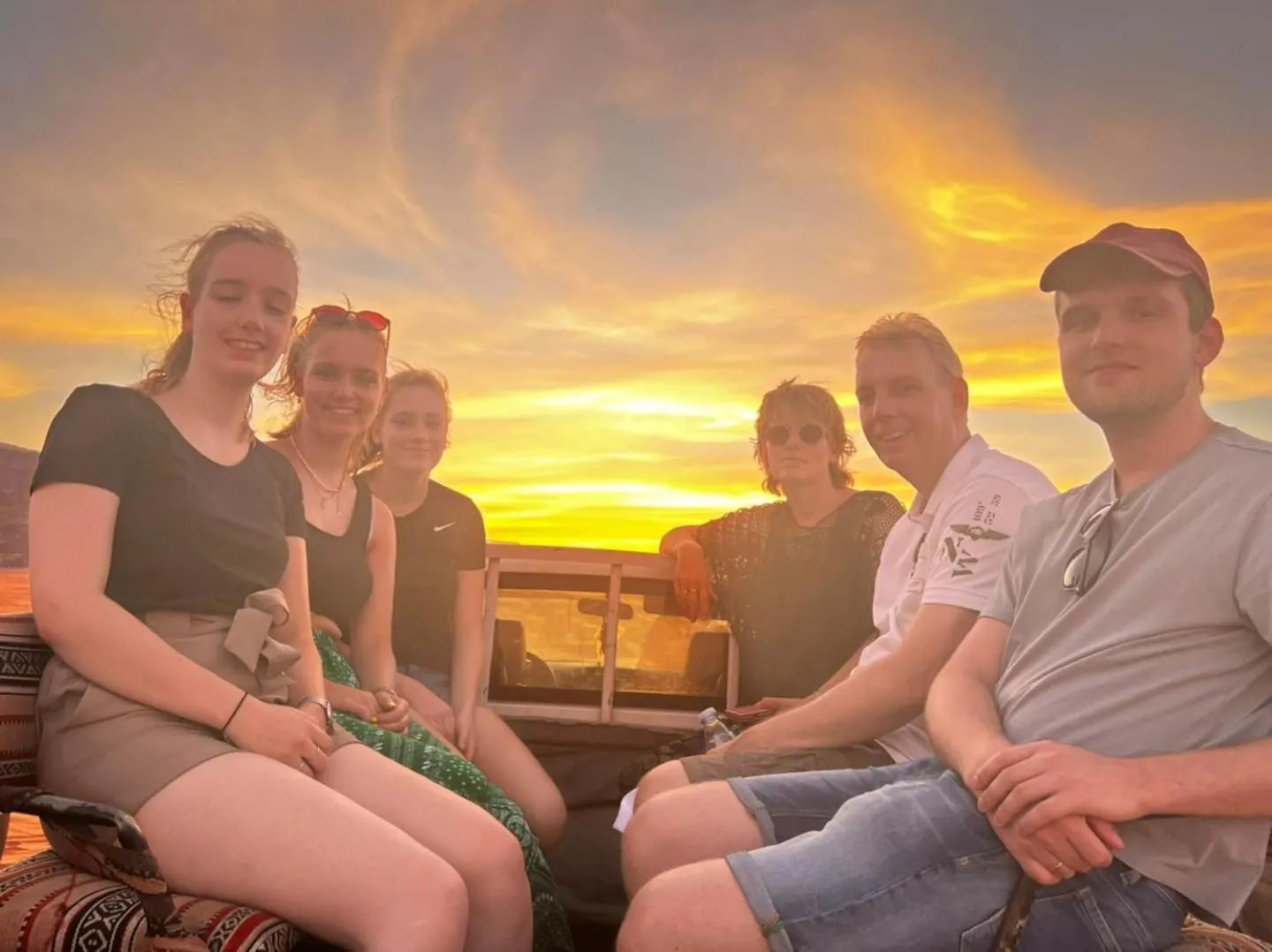 group of guests in Captains Desert Camp