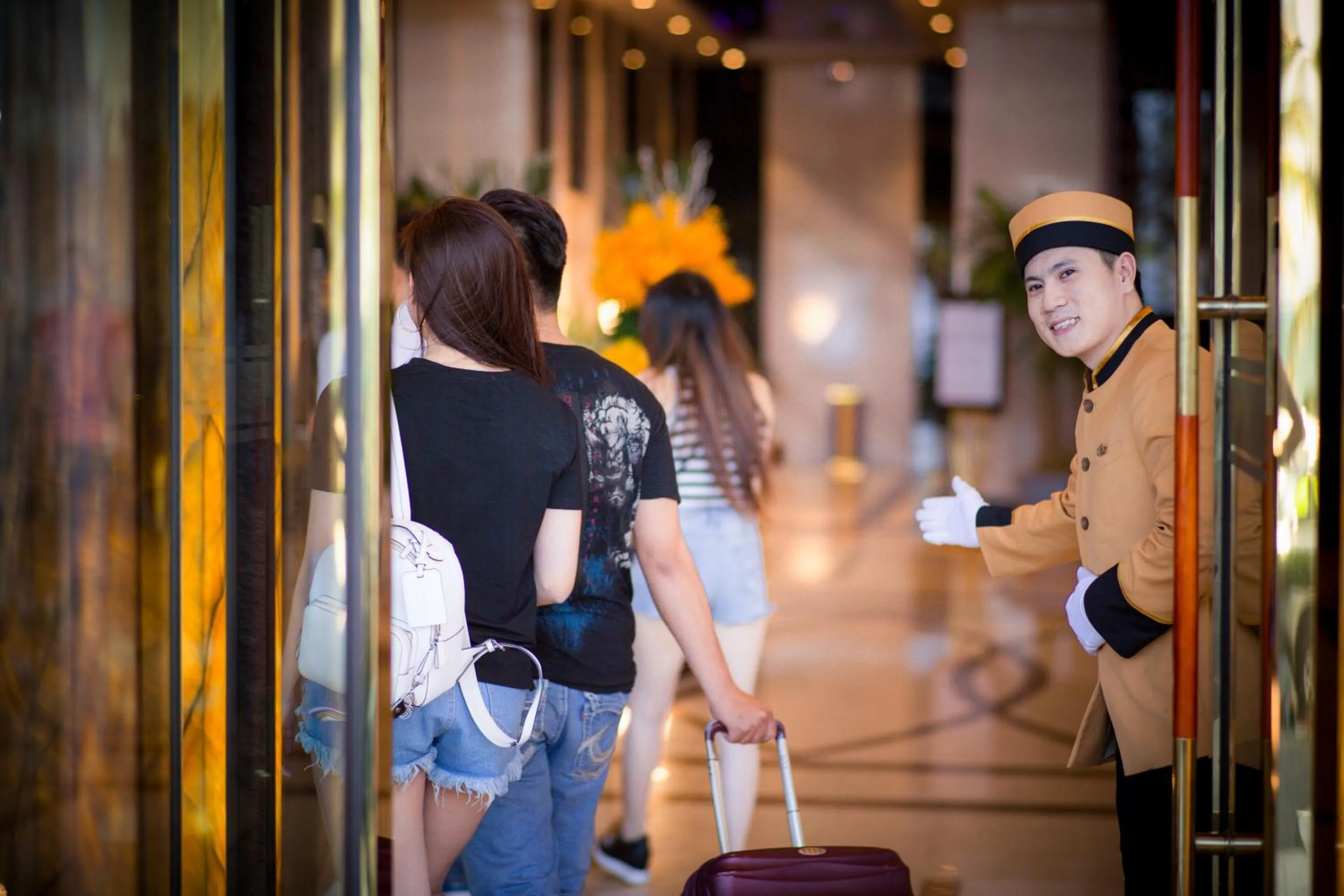 concierge in Muong Thanh Luxury Da Nang Hotel