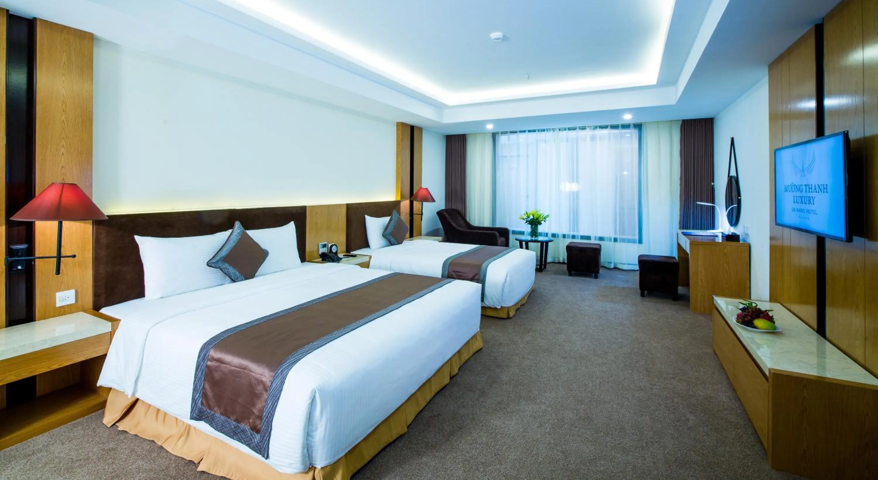 Bed in Muong Thanh Luxury Da Nang Hotel