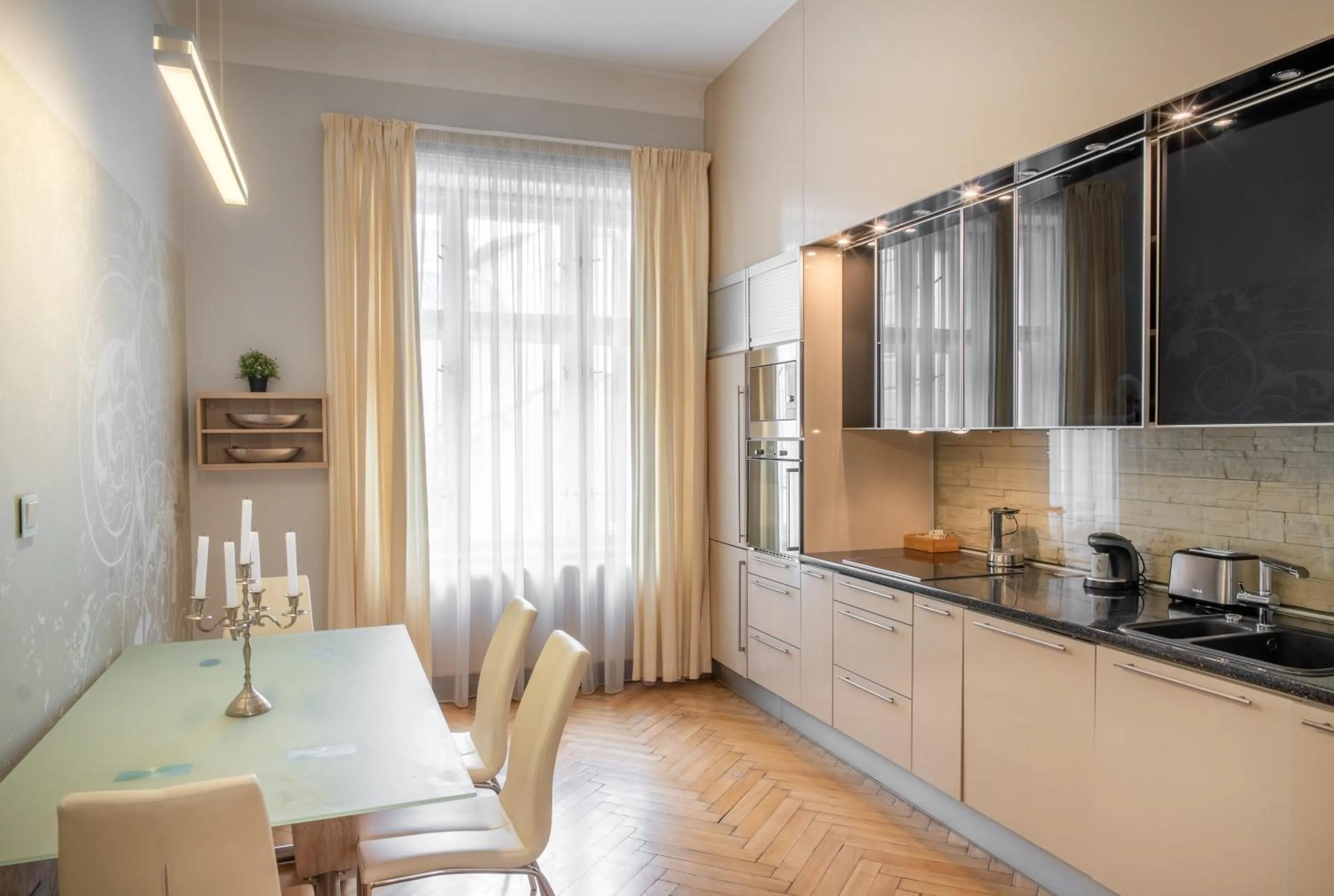 kitchen in Mordecai 12 Apartments by Adrez
