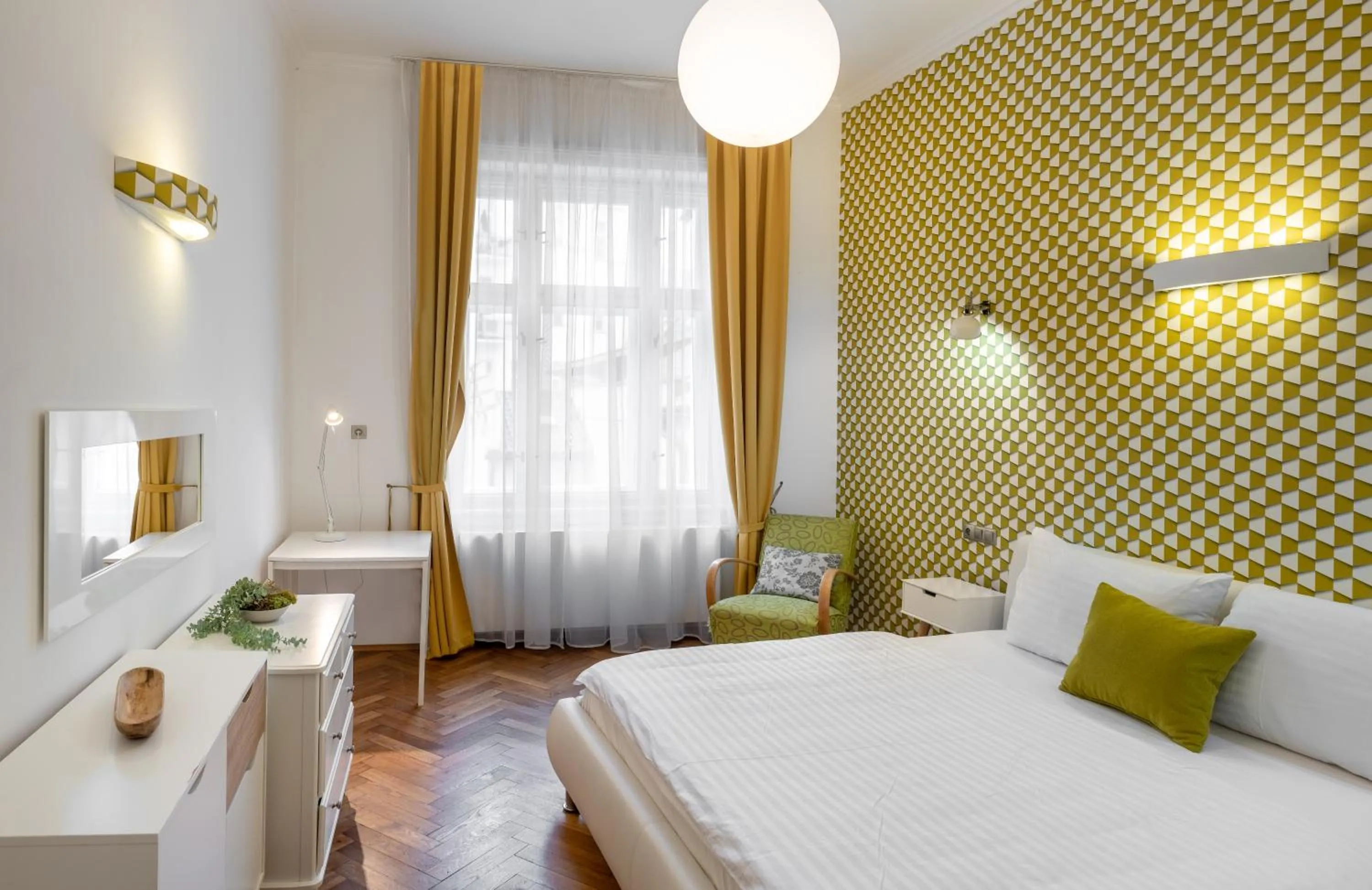 Bedroom, Bed in Mordecai 12 Apartments by Adrez