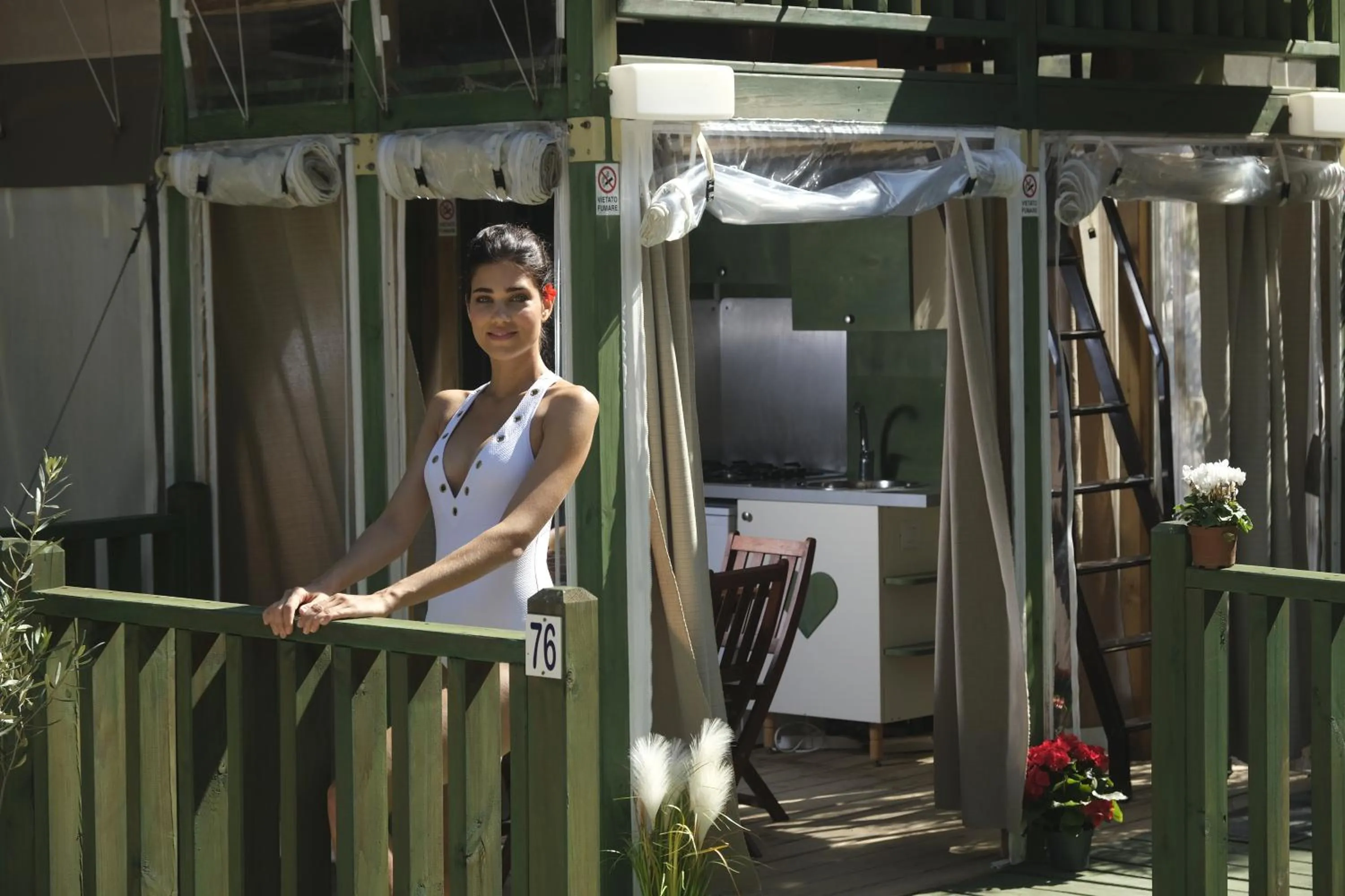 Balcony/Terrace in Villaggio Camping Torre Del Porticciolo