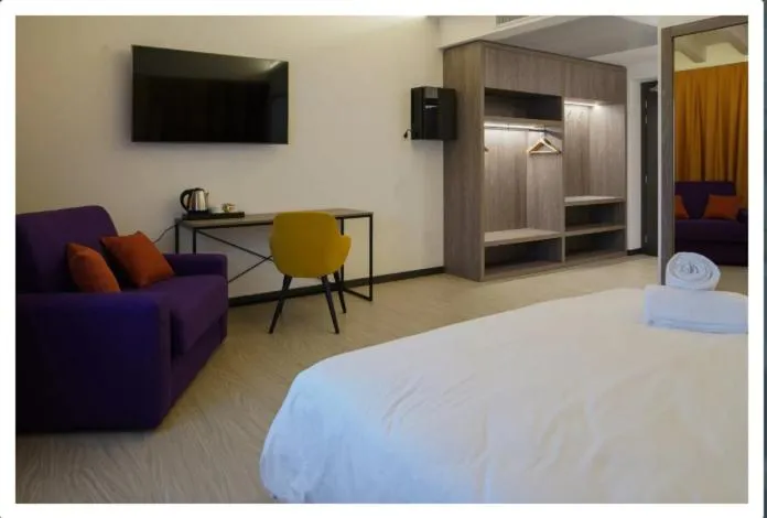 Coffee/tea facilities, Bed in Hotel Luna