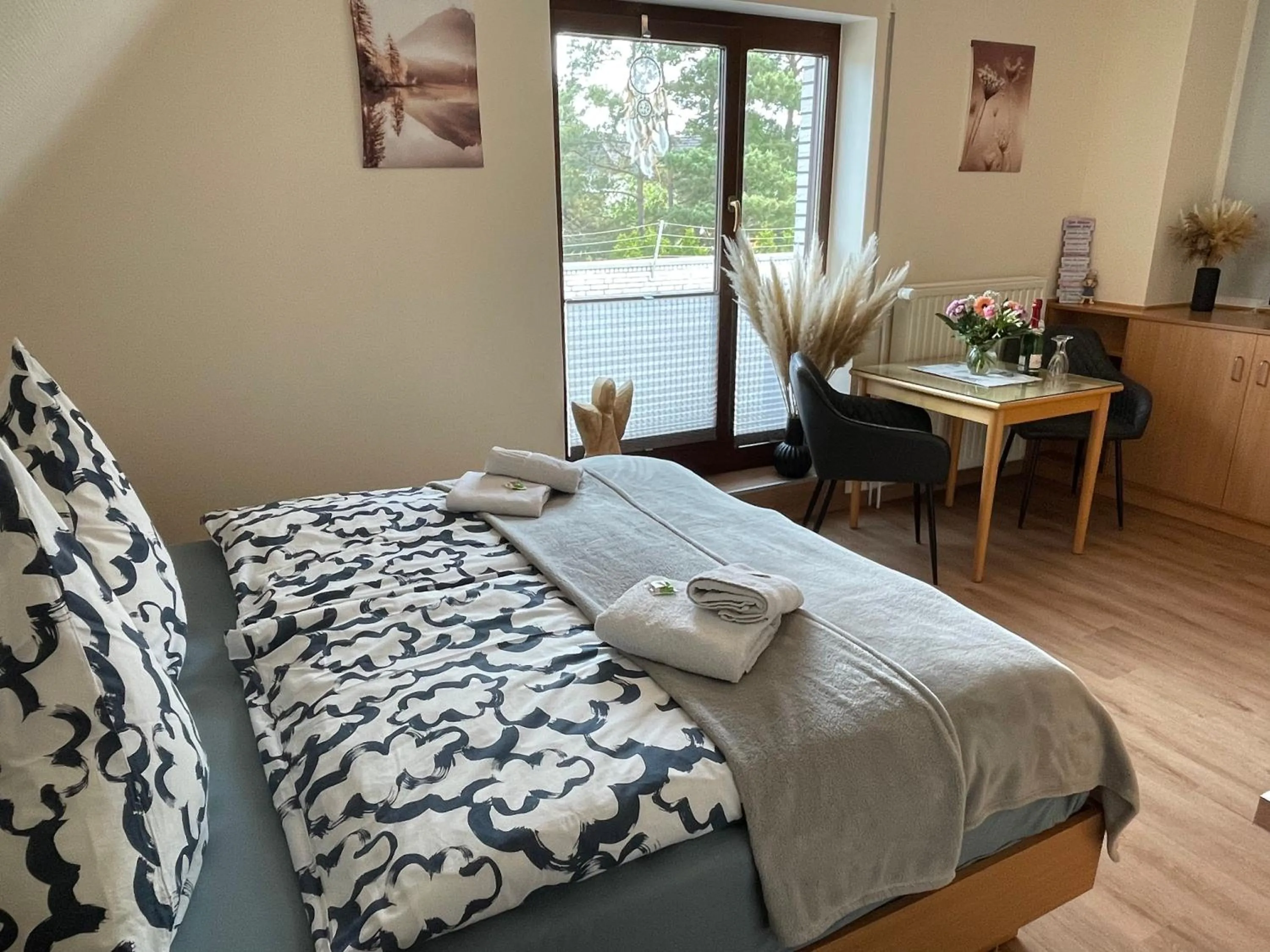 Bed in Pension Fischerhaus
