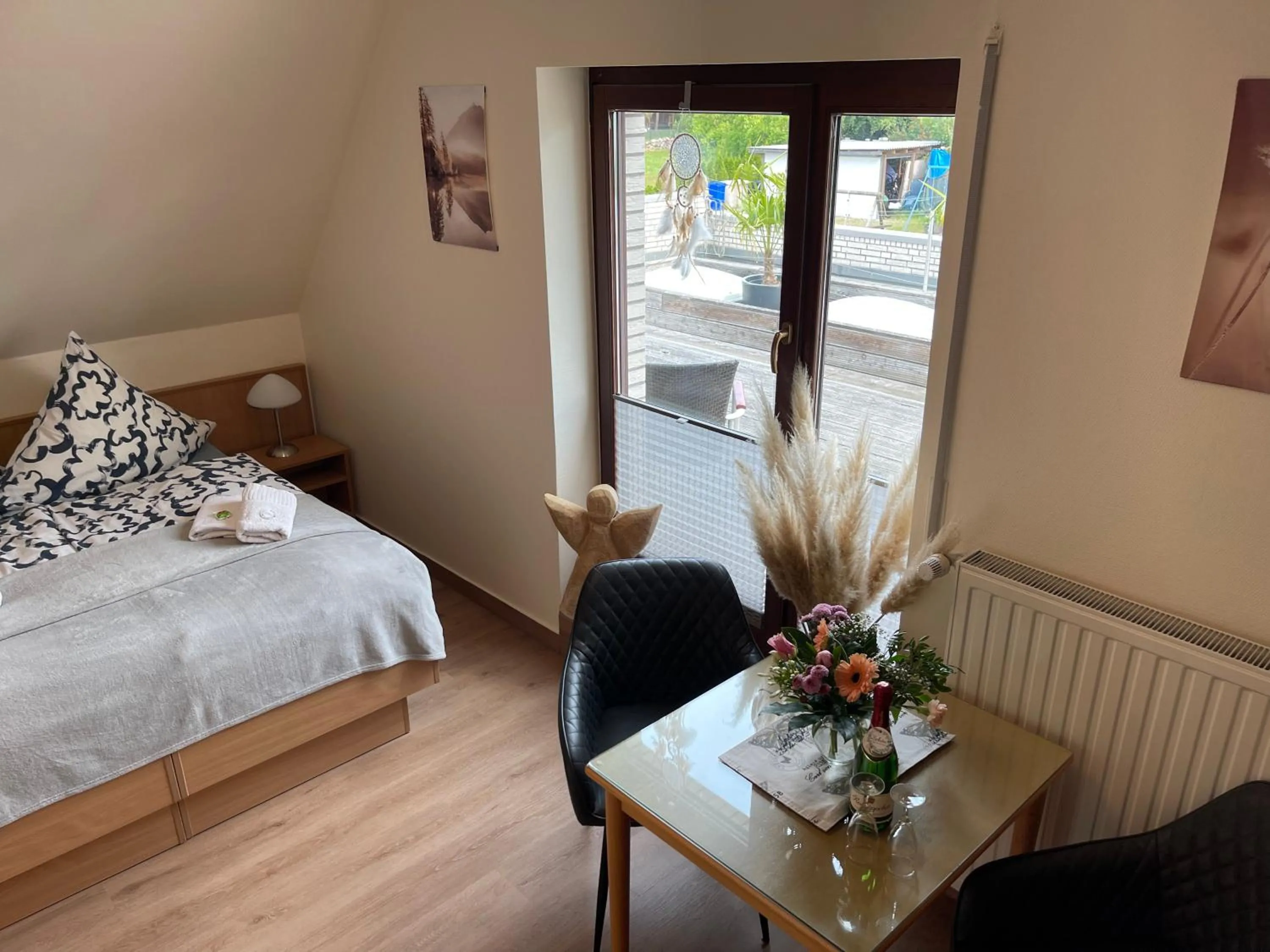 Bed in Pension Fischerhaus