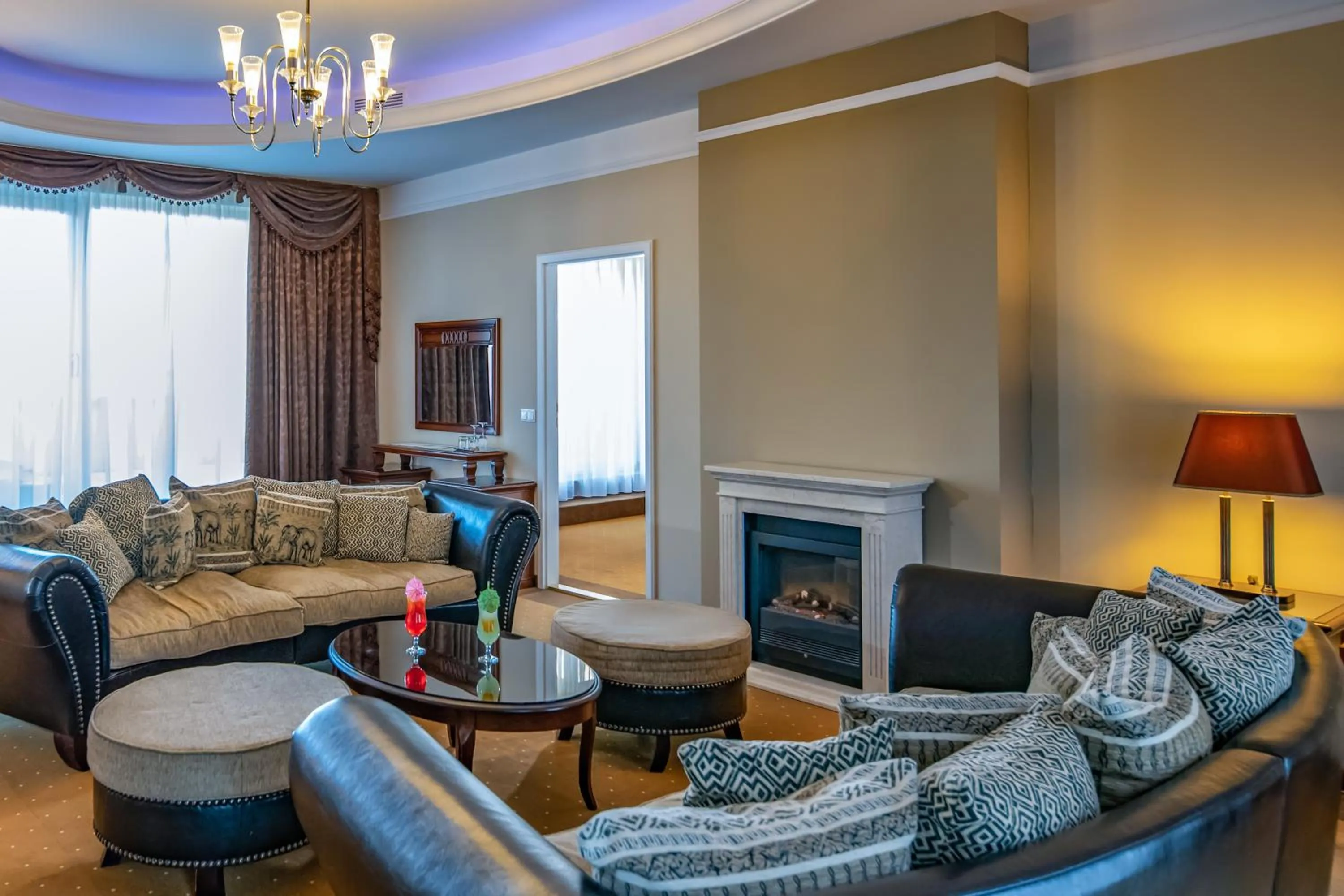 Living room in La Contessa Castle Hotel