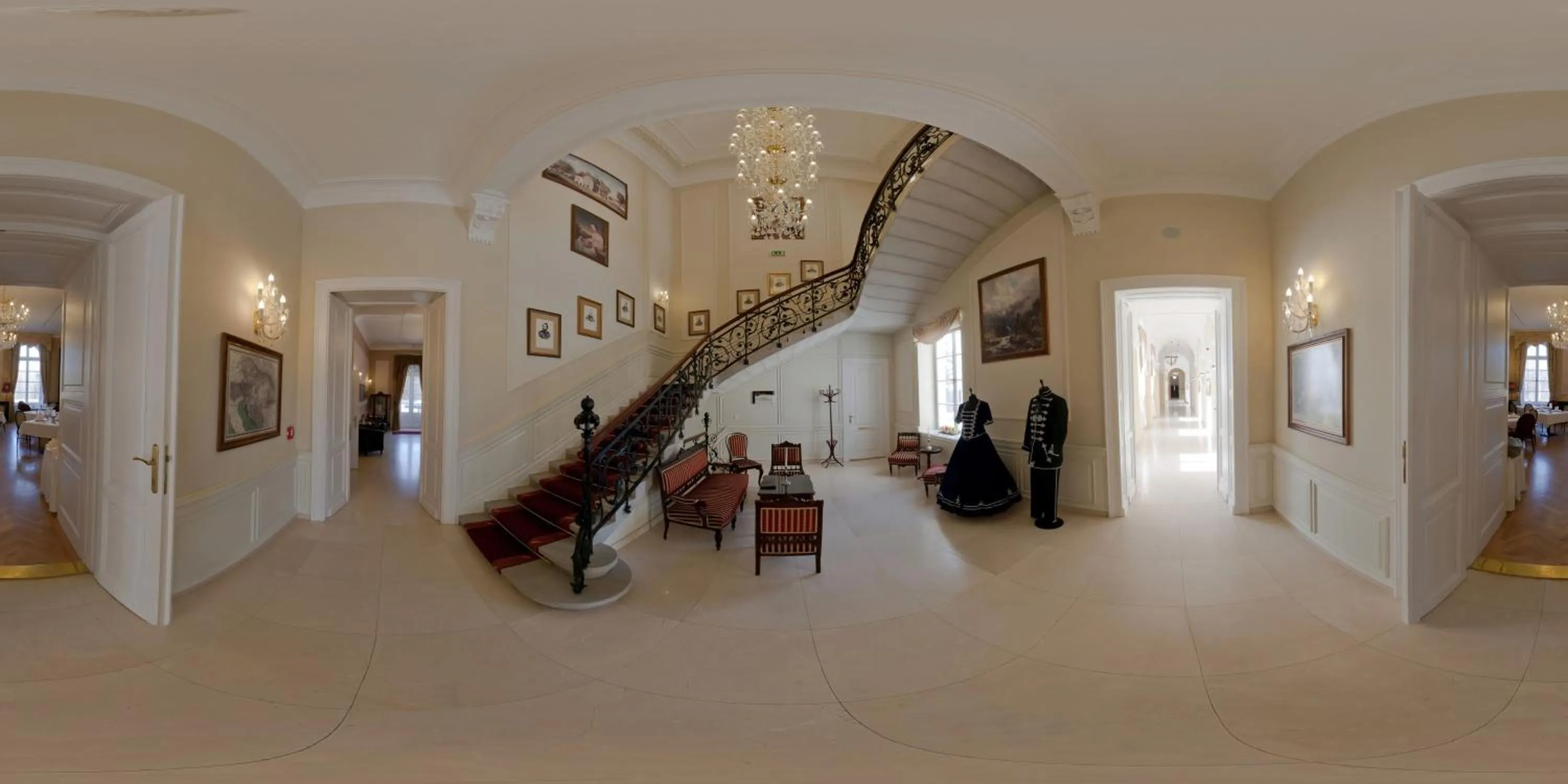 Communal lounge/ TV room in La Contessa Castle Hotel