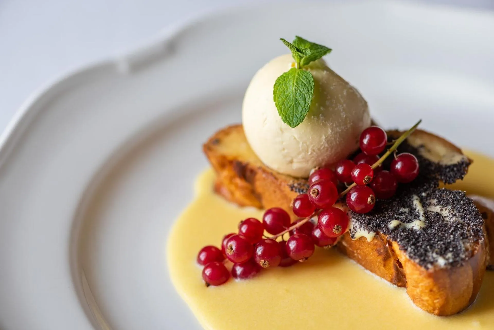 Food close-up in La Contessa Castle Hotel