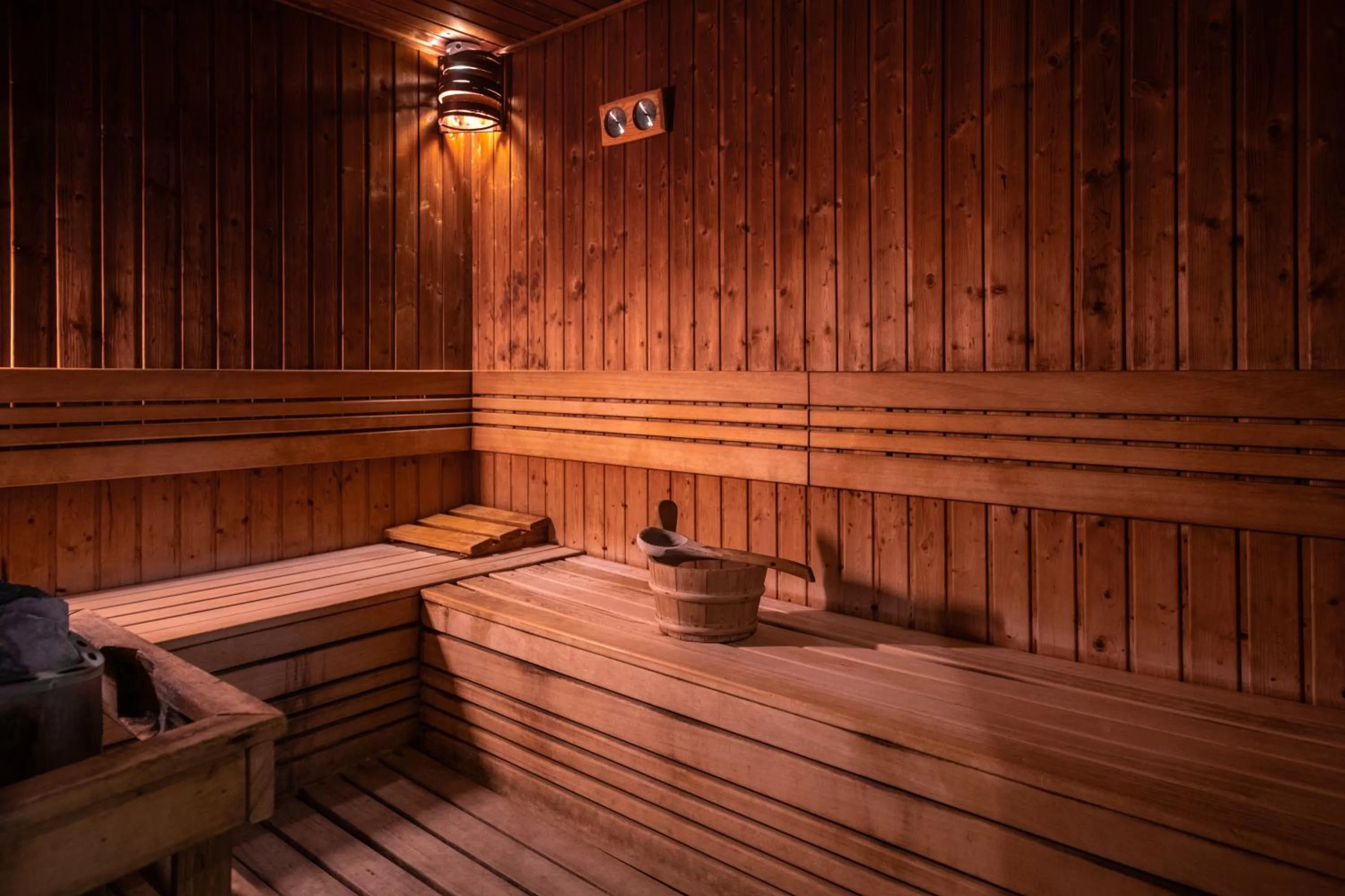 Sauna in La Contessa Castle Hotel