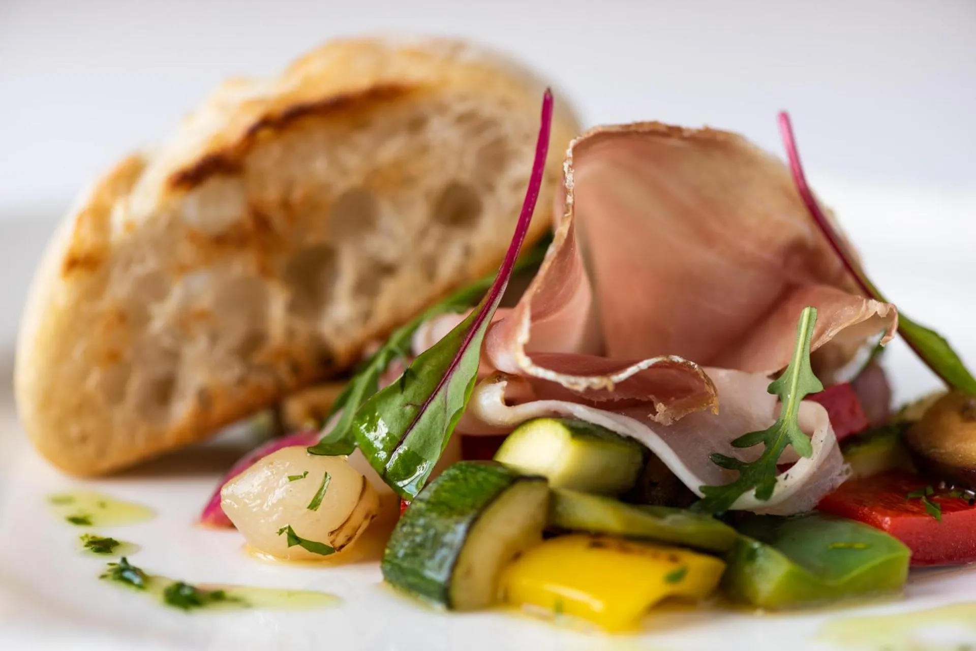 Food close-up in La Contessa Castle Hotel