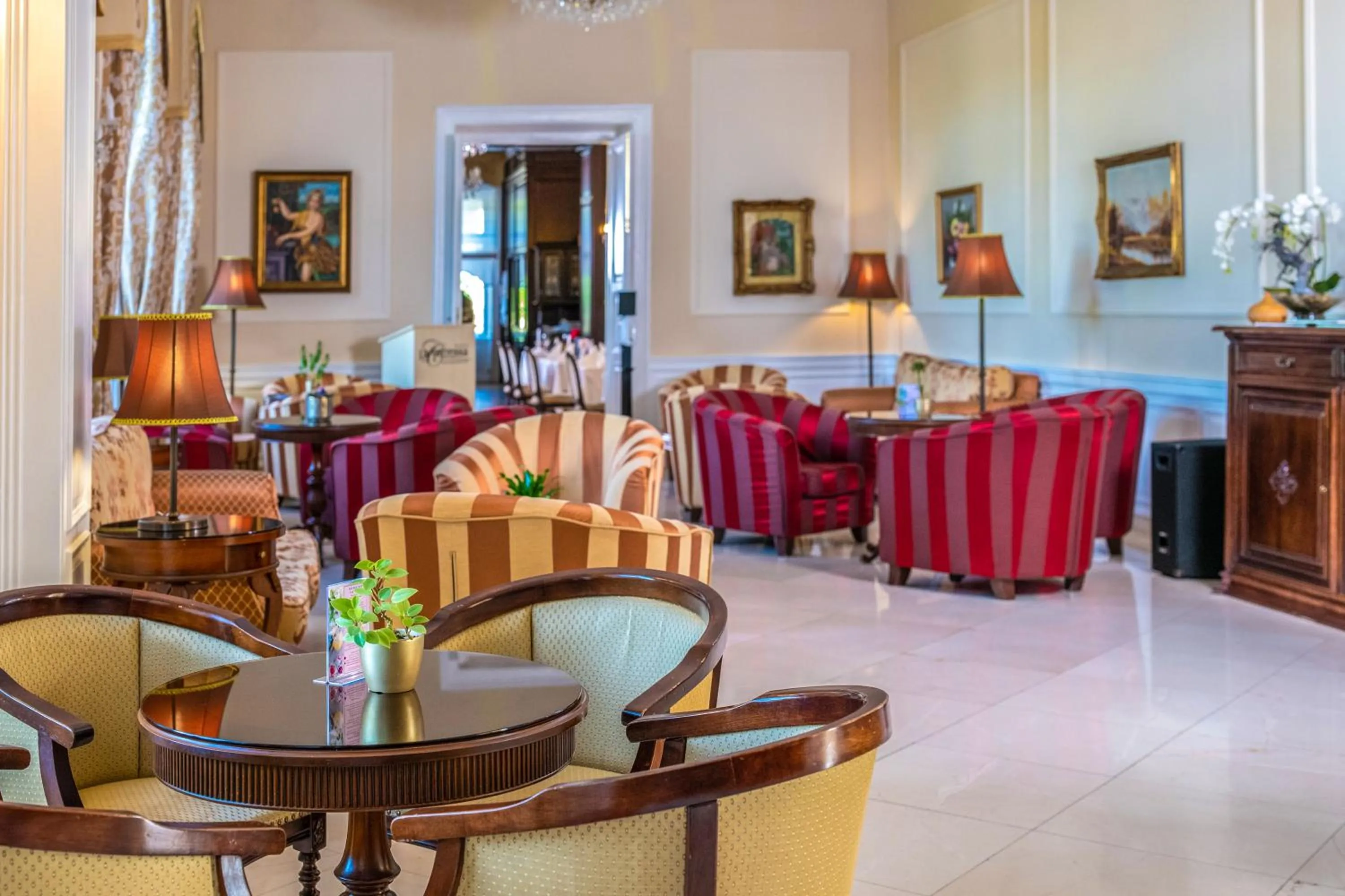 Lobby or reception in La Contessa Castle Hotel