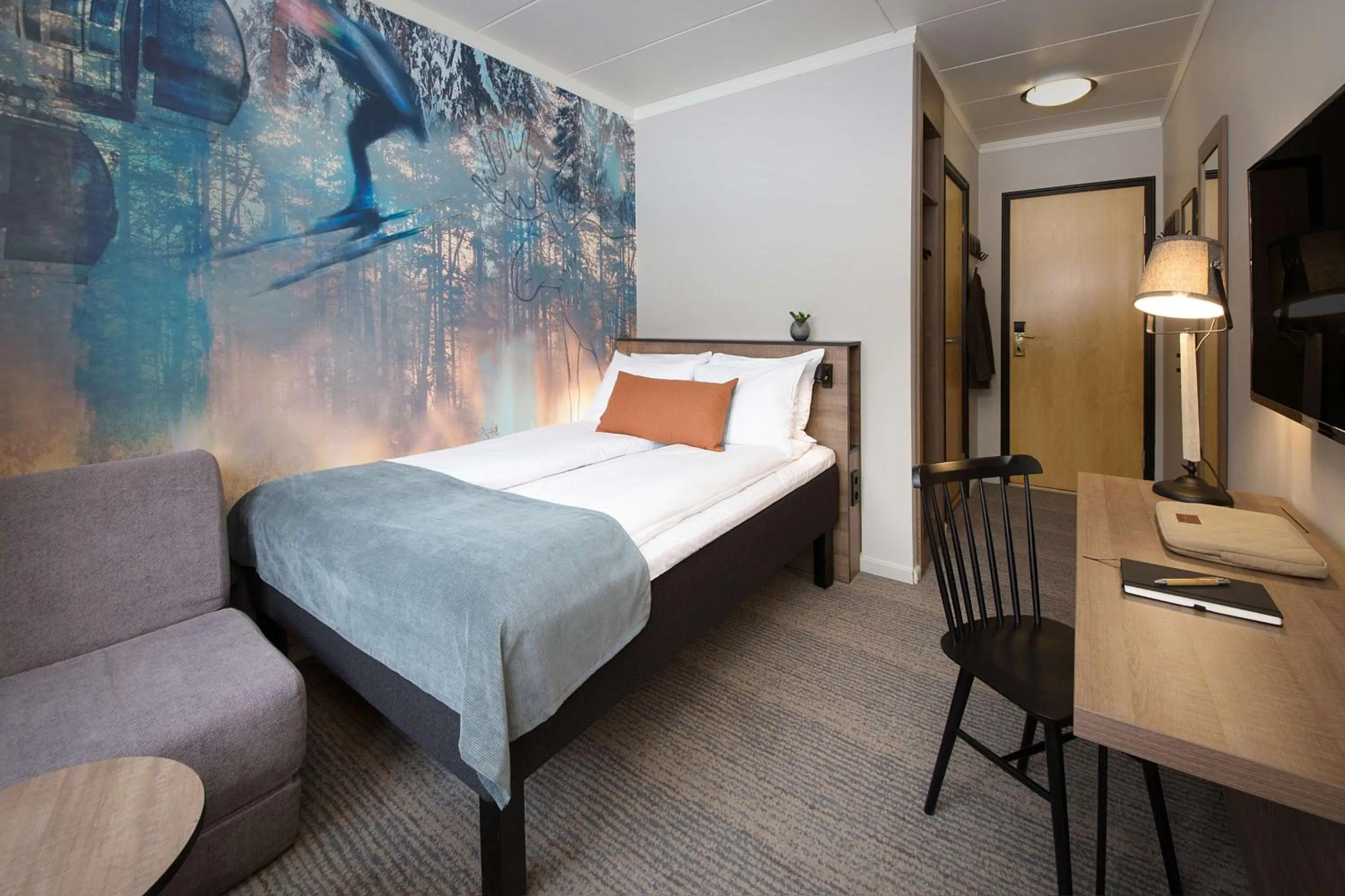 Bedroom, Bed in Scandic Hafjell