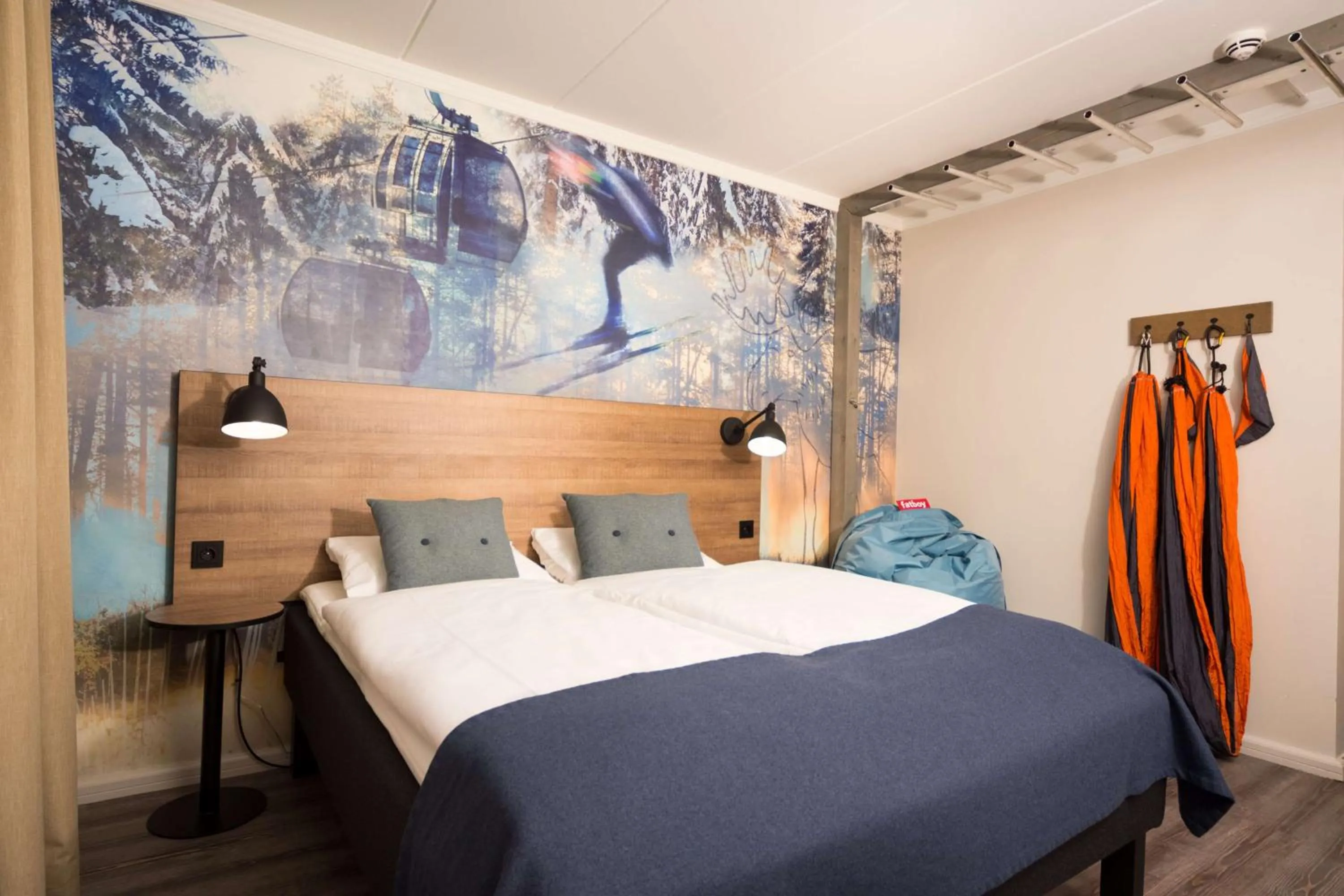 Bedroom, Bed in Scandic Hafjell