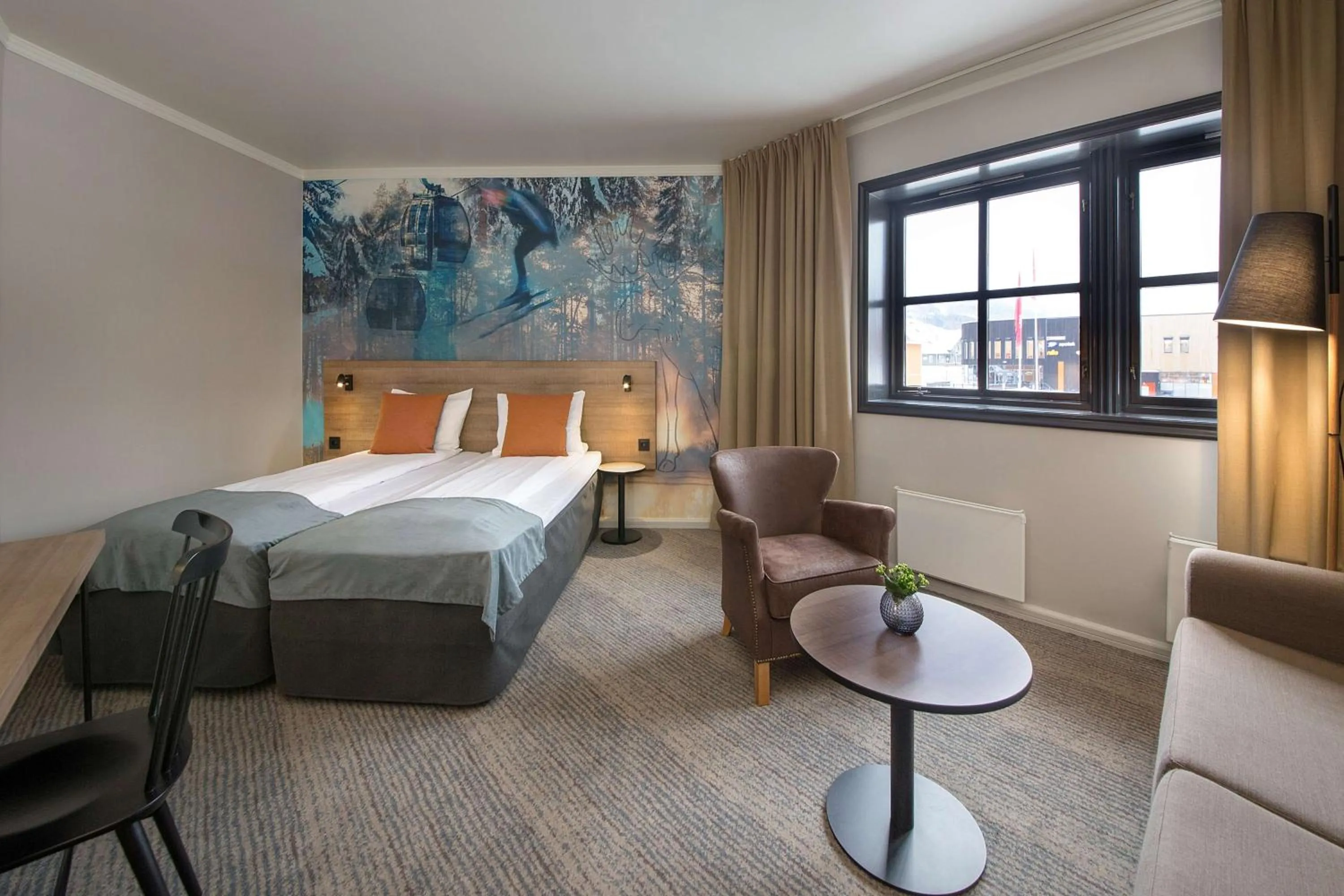 Bedroom, Bed in Scandic Hafjell