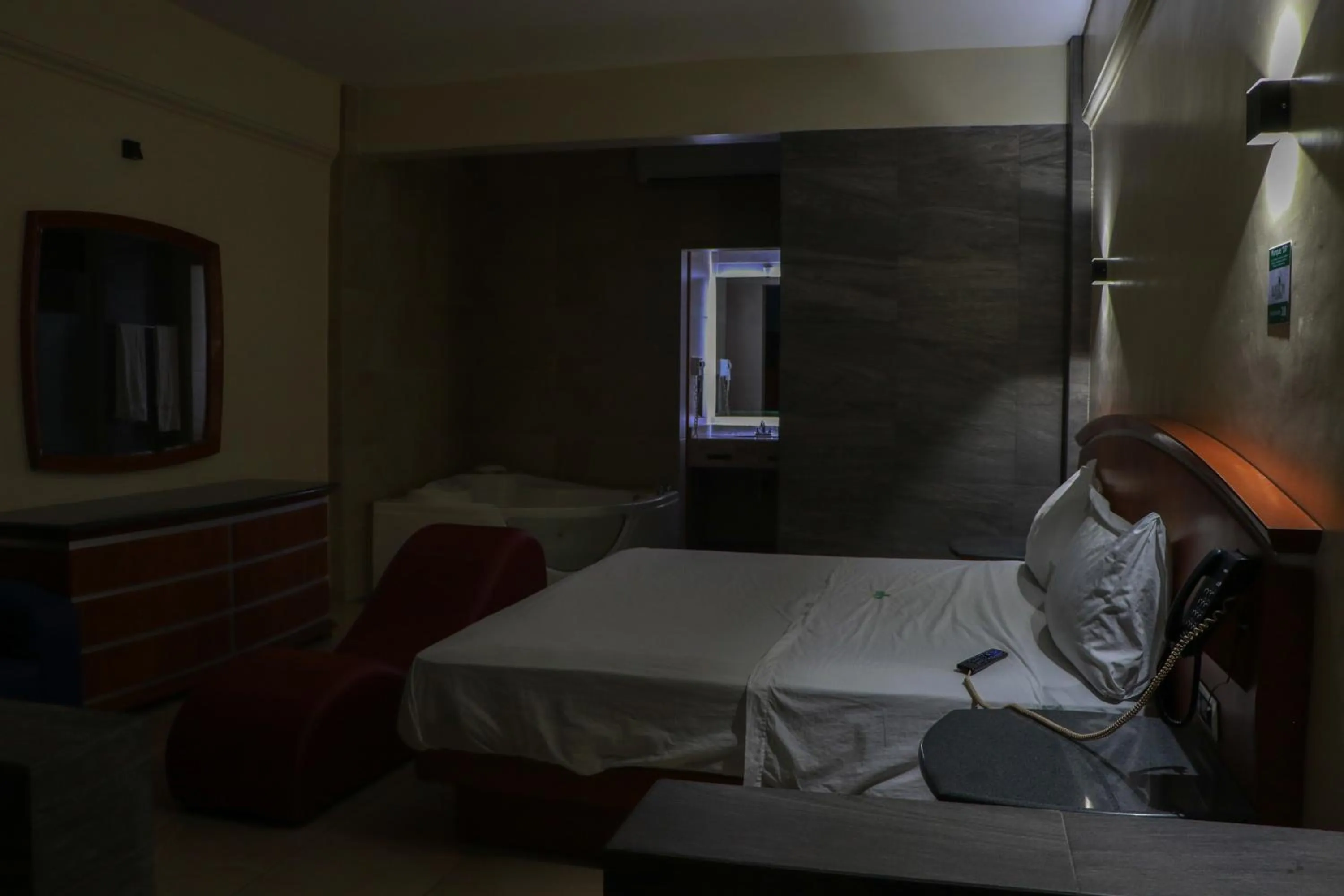 Bed in Autohotel Ilussion